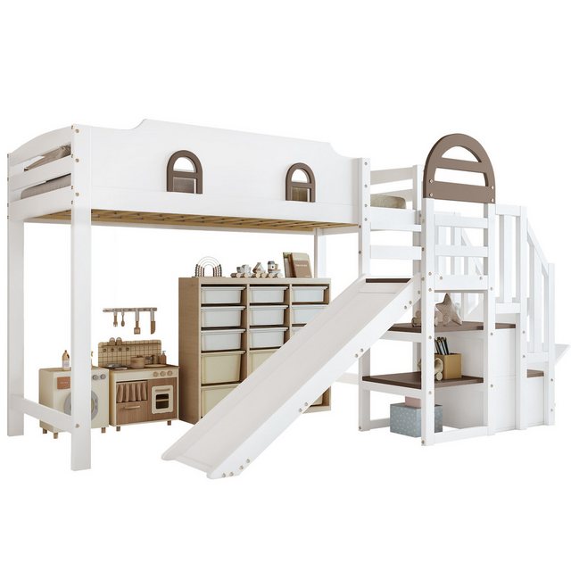 OKWISH Kinderbett Einzelbett Jugendbett Holzbett Stauraumbett (Kinder-Etage günstig online kaufen