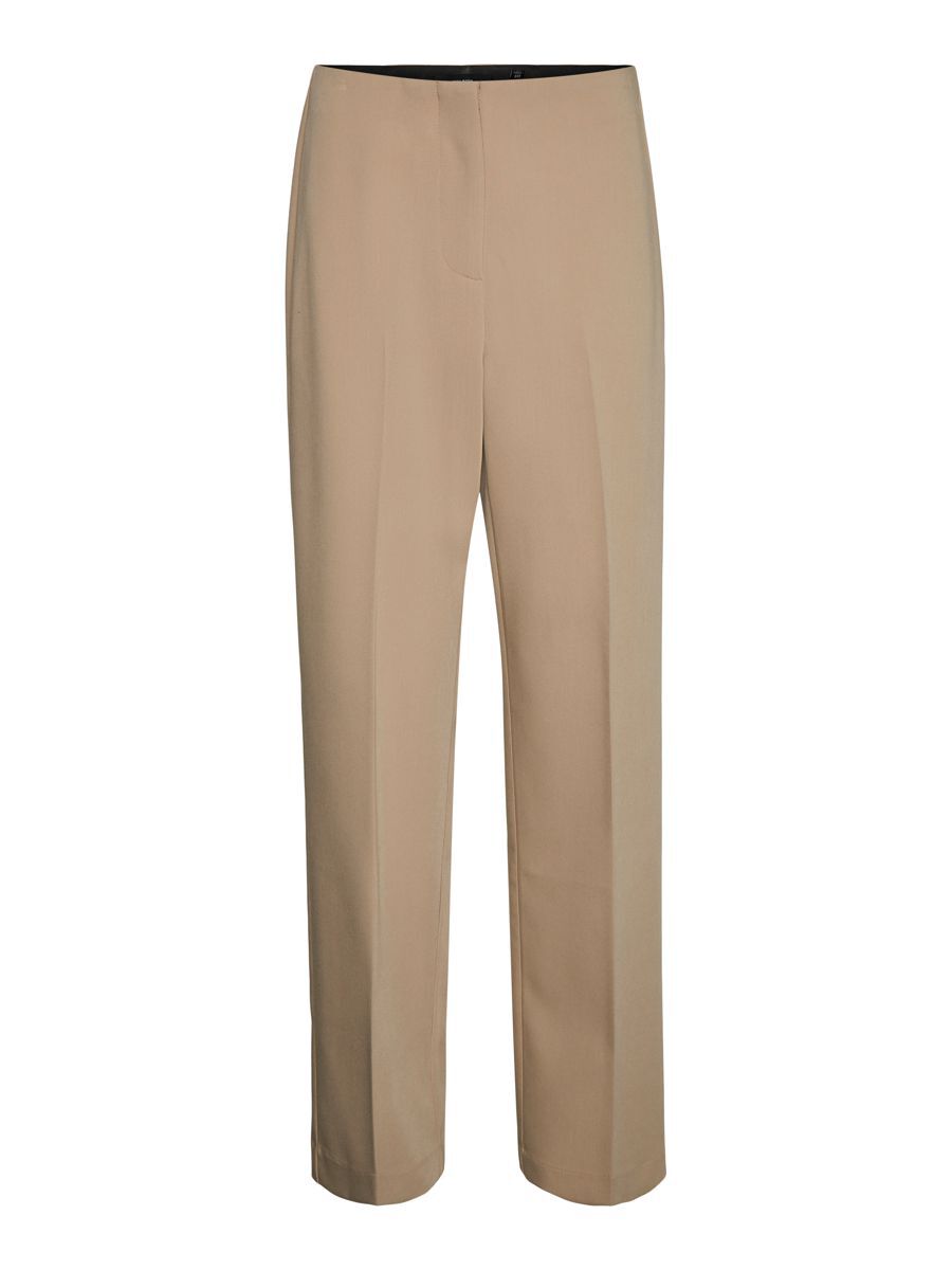 VERO MODA High Waist Straight Hose Damen Beige günstig online kaufen