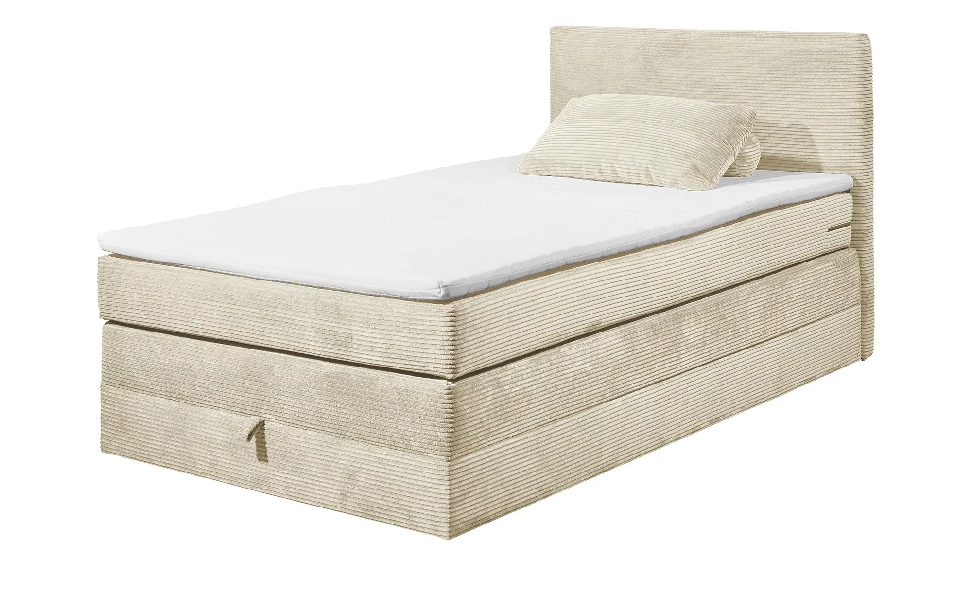 Boxspringbett  Lumb ¦ creme ¦ Maße (cm): B: 121 H: 107 T: 209 Betten > Einz günstig online kaufen