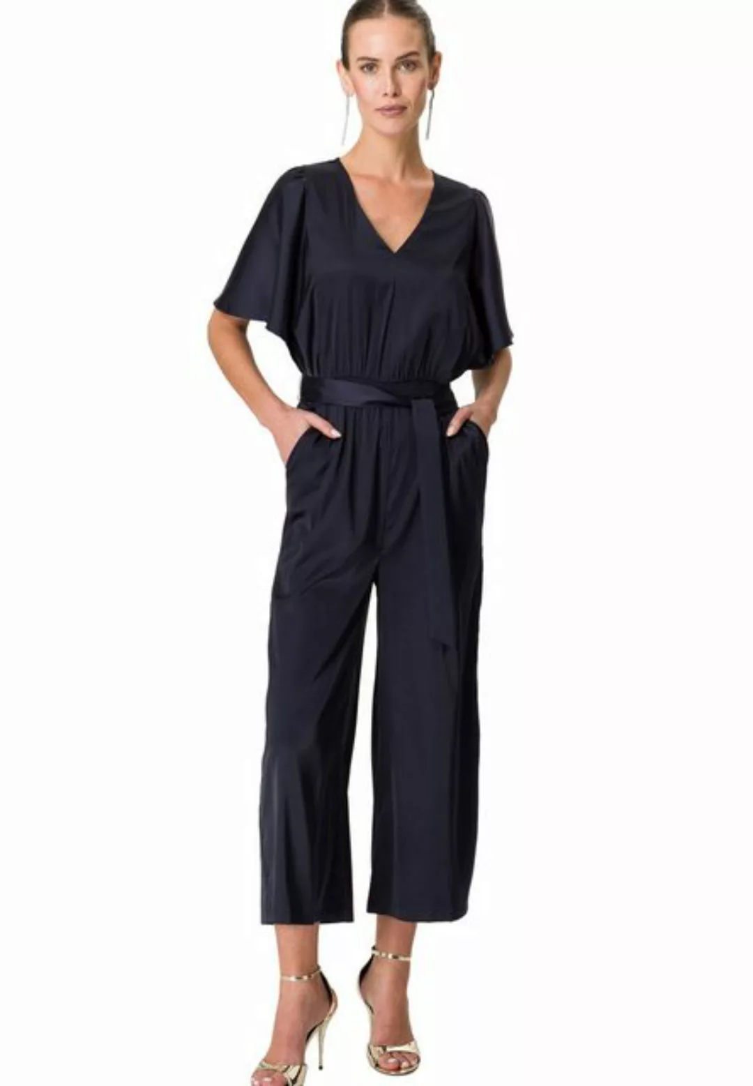 Zero Jumpsuit Satin mit Stoffgürtel (1-tlg) Gürtel günstig online kaufen