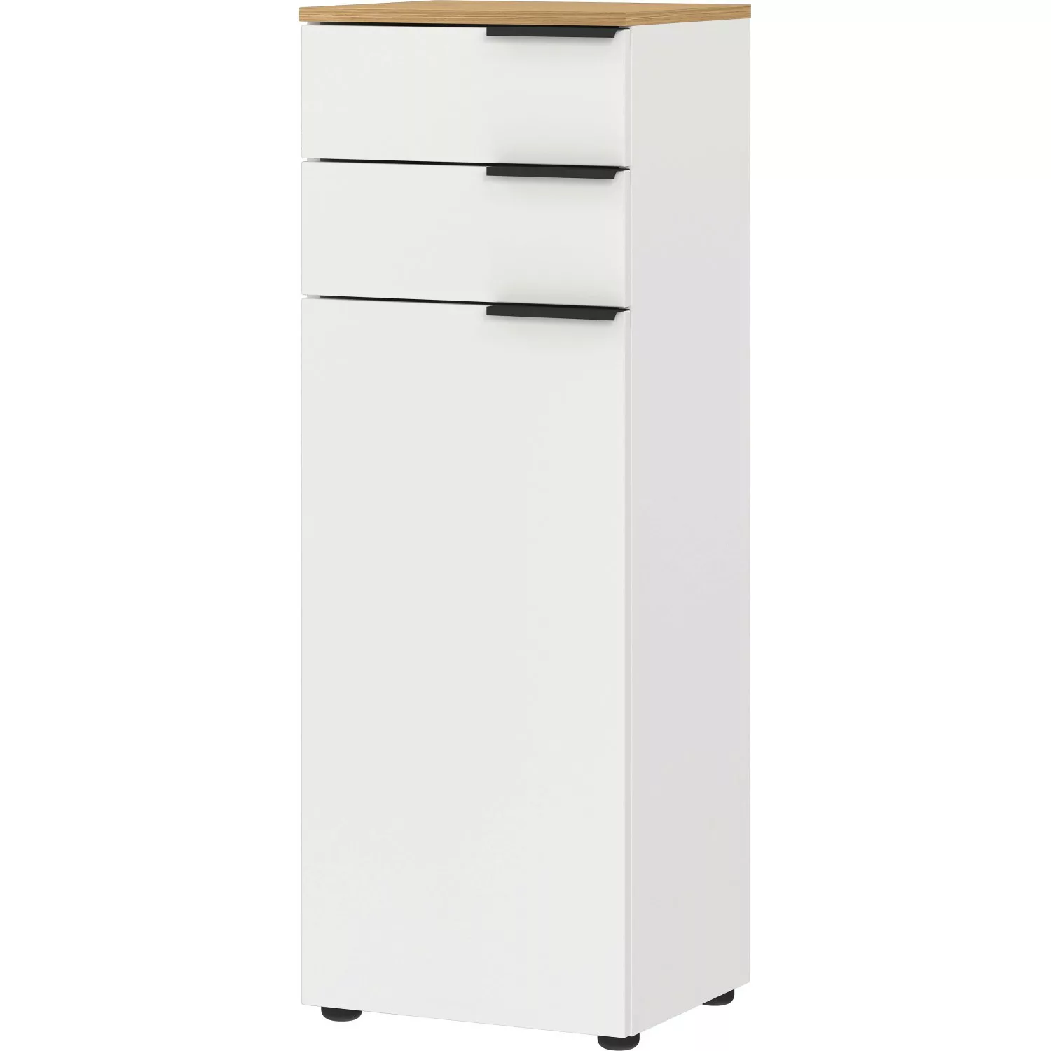 Germania Schrank 6006-633 Weiß-Eiche 39 cm x 111 cm x 34 cm FSC® günstig online kaufen