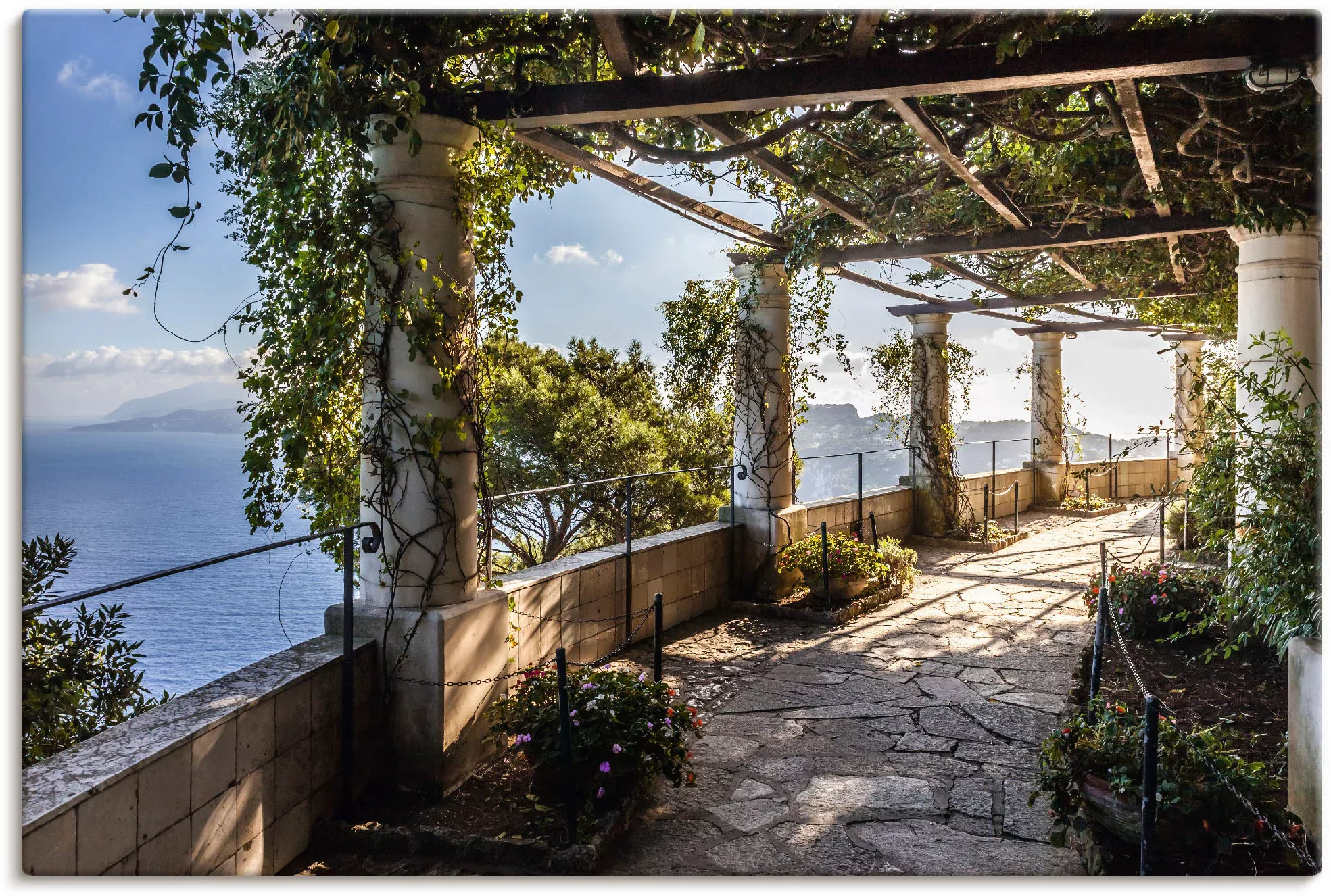 Artland Wandbild "Garten der Villa San Michele auf Capri", Gebäude, (1 St.) günstig online kaufen