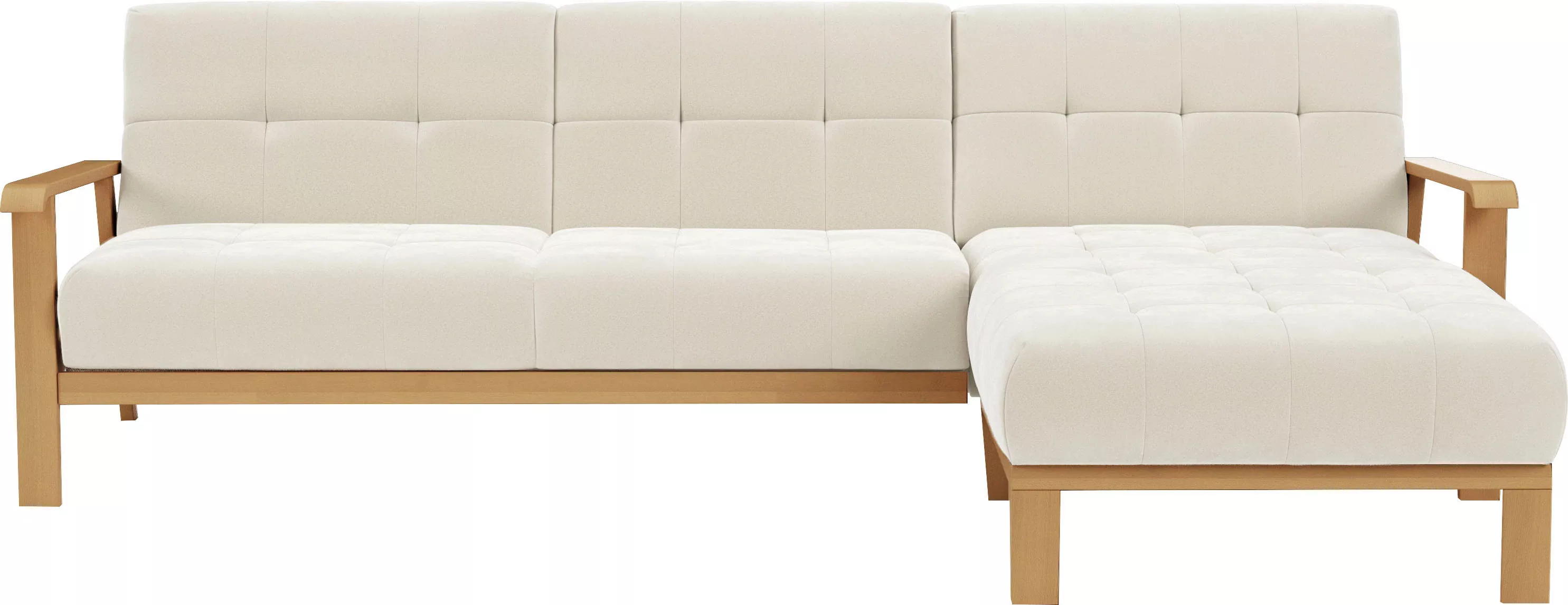 sit&more Ecksofa "Billund L-Form", Armlehnen aus eichefarbigem Buchenholz, günstig online kaufen