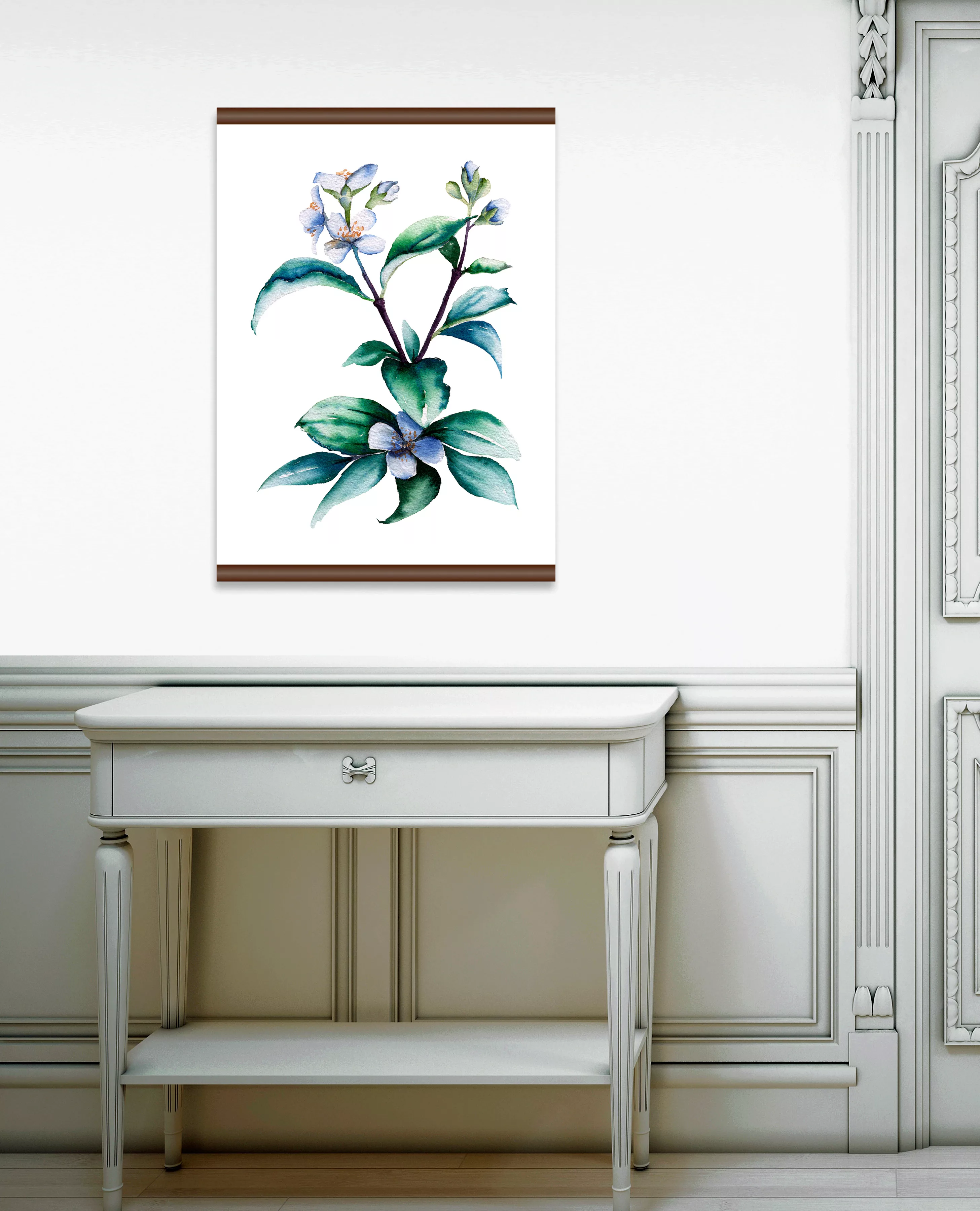 queence Leinwandbild "Lila Pflanze" günstig online kaufen