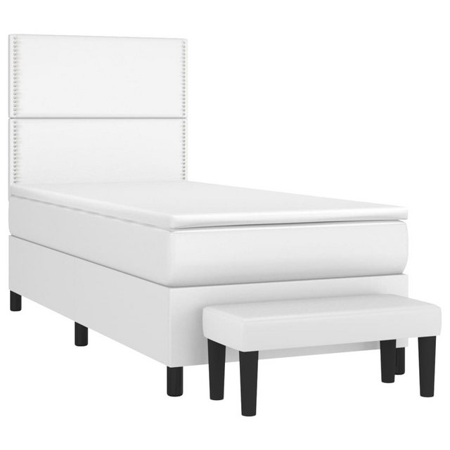 vidaXL Boxspringbett mit Matratze Weiß 80x200 cm Kunstleder1466424 günstig online kaufen