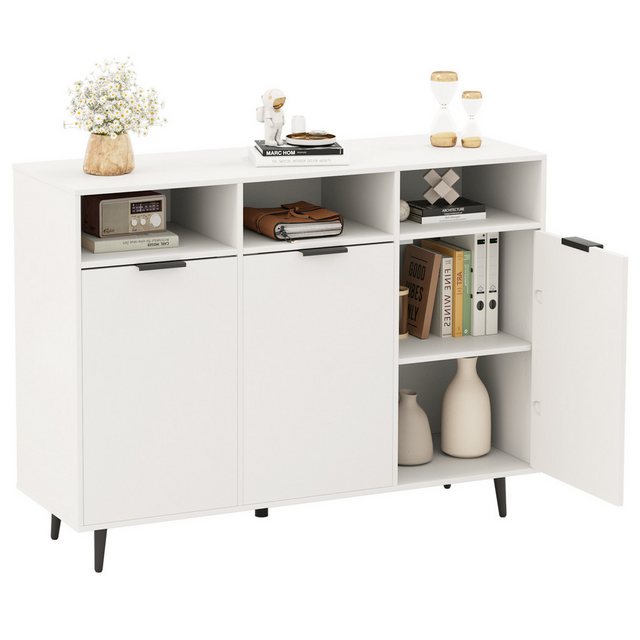 COSTWAY Küchenbuffet mit Arbeitsplatte&verstellbaren Regalen, Sideboard Hol günstig online kaufen