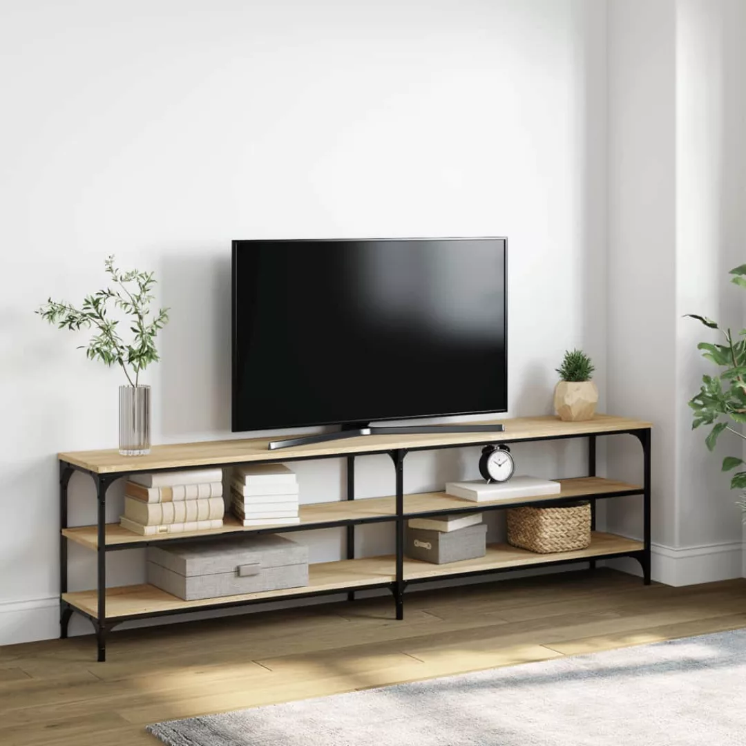 Vidaxl Tv-schrank Sonoma-eiche 180x30x50 Cm Holzwerkstoff Und Metall günstig online kaufen