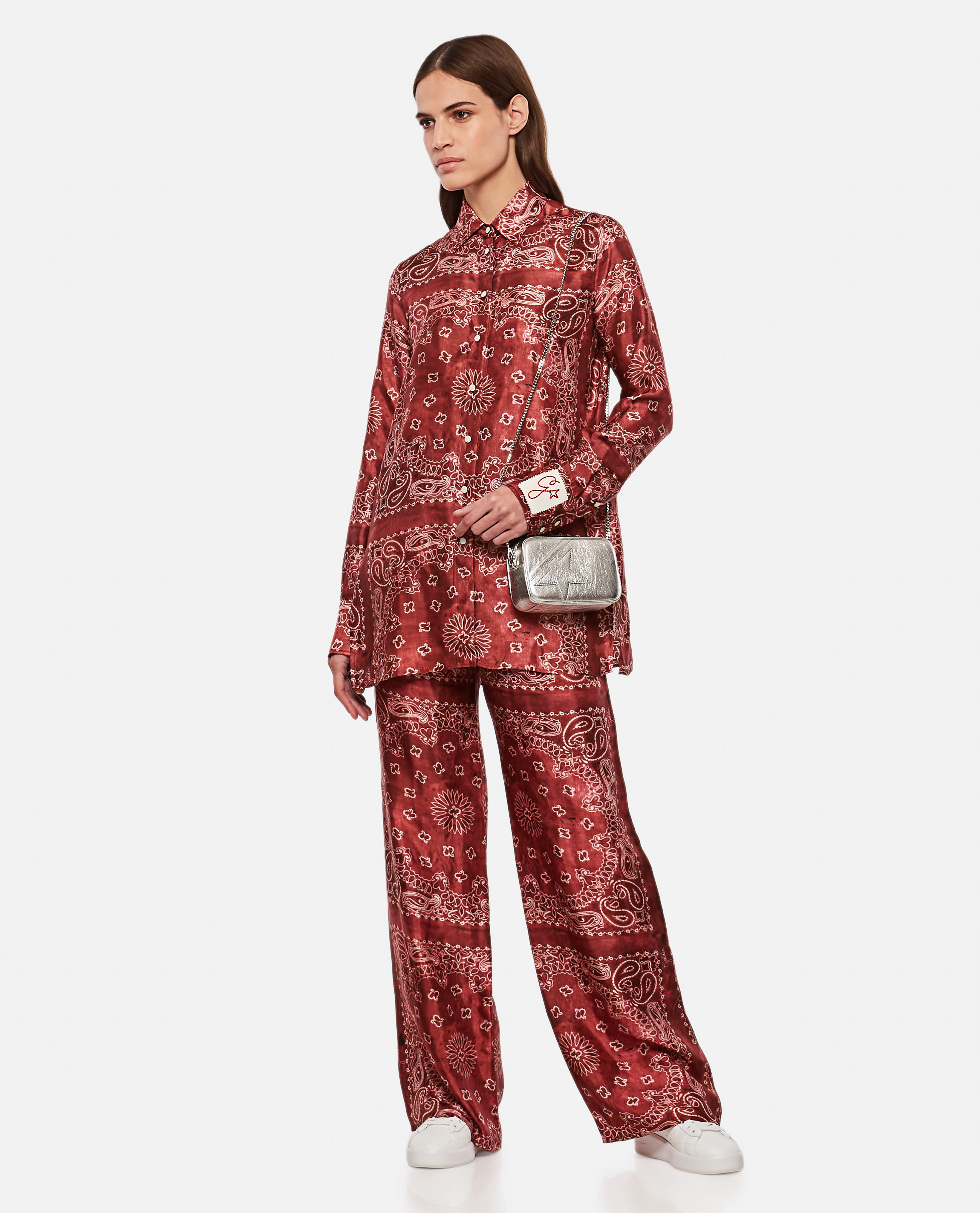 GOLDEN PAISLEY PRINTED VISCOSE TWILL PAJAMA SHIRT günstig online kaufen