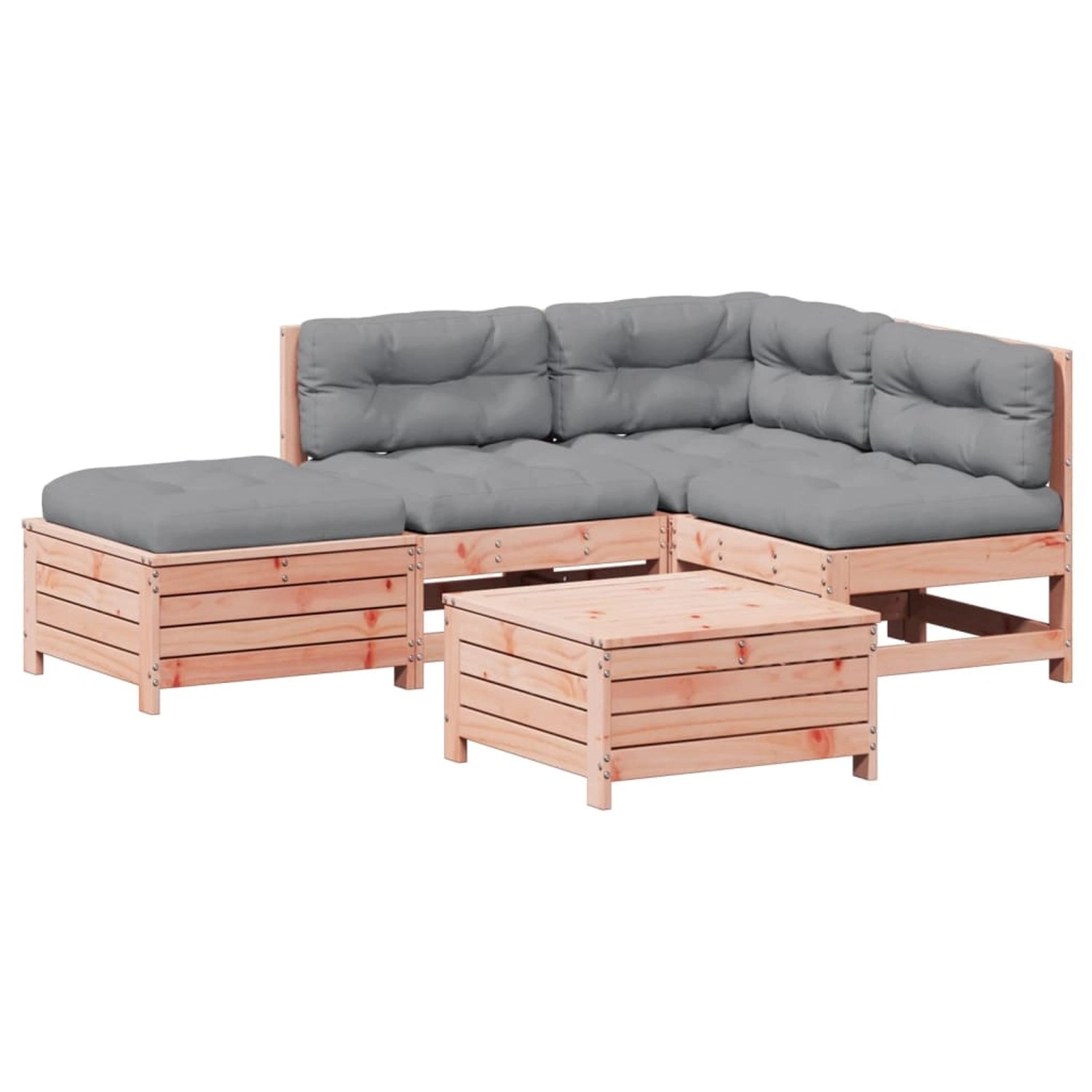 vidaXL 5-Tlg Garten-Lounge-Set mit Kissen Massivholz Douglasie 3250710 günstig online kaufen
