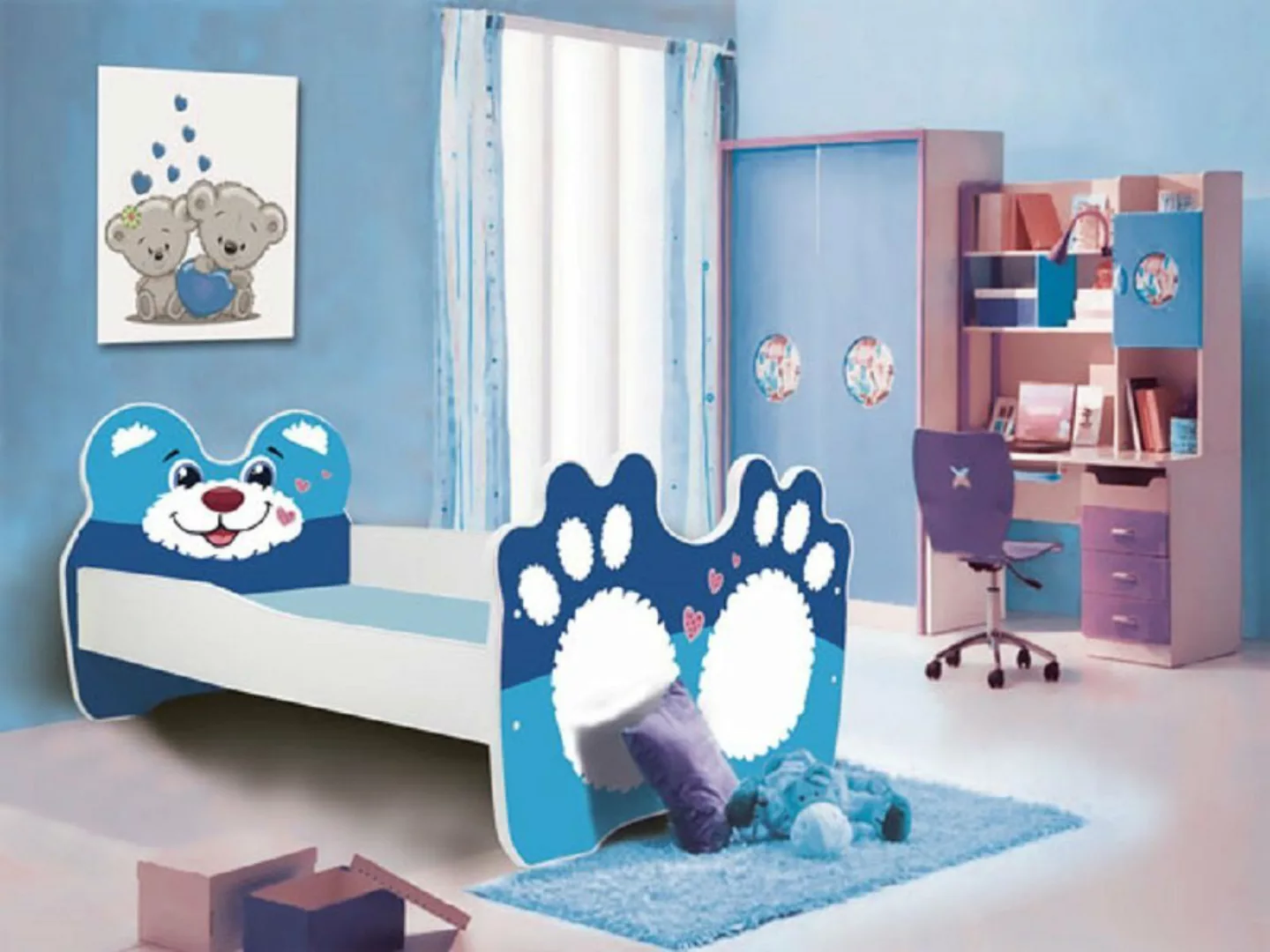 Feldmann-Wohnen Kinderbett BEAR (Liegefläche: 80 x 160 cm), Motiv wählbar günstig online kaufen