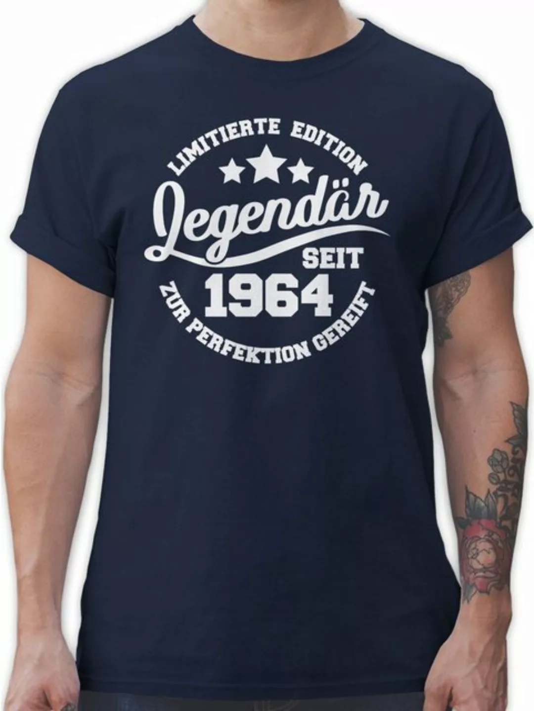 Shirtracer T-Shirt Legendär seit 1964 - weiß 60. Geburtstag günstig online kaufen