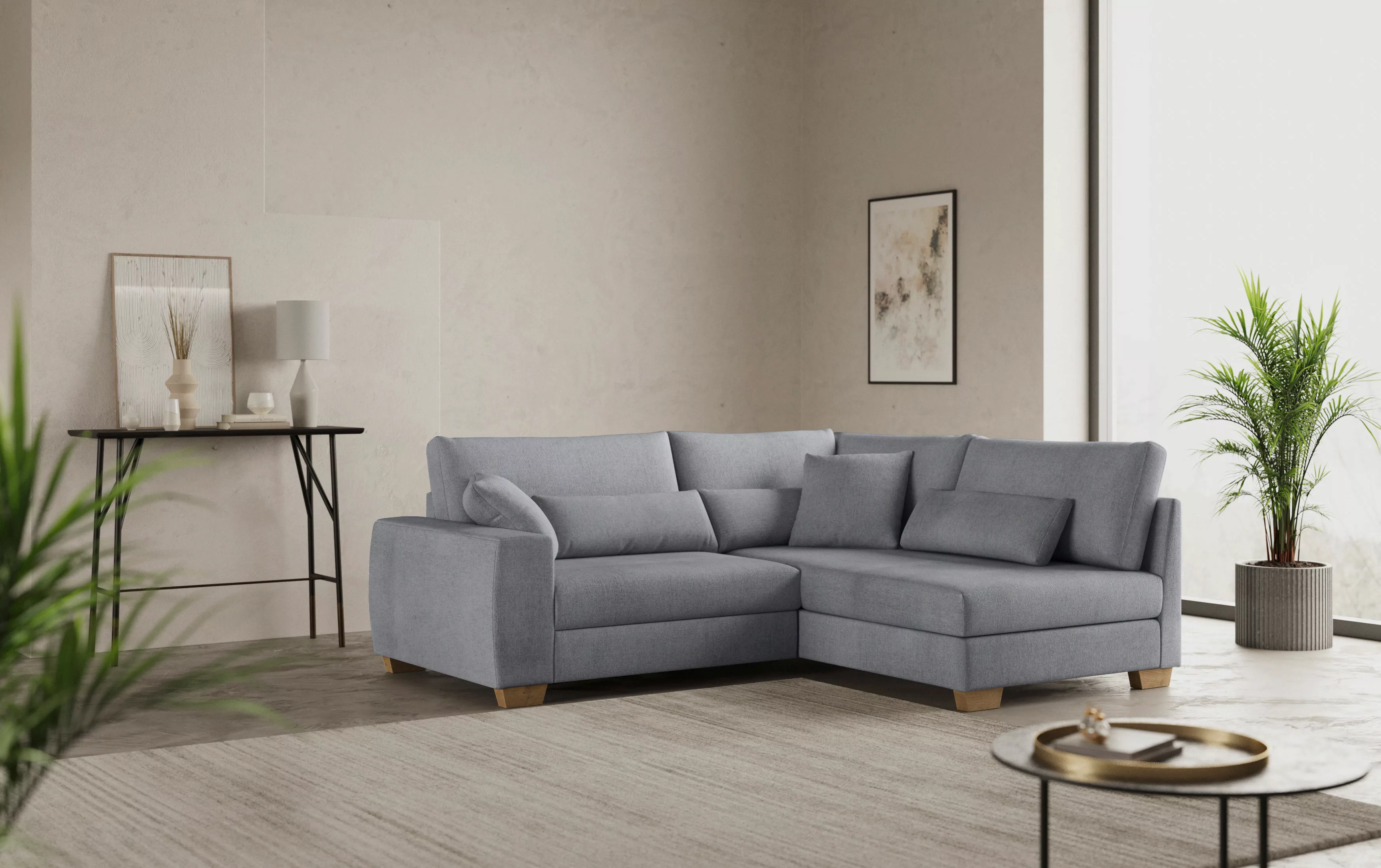 Home affaire Ecksofa "DuraSpring", mit Taschenfederkern, bis 140 kg belastb günstig online kaufen