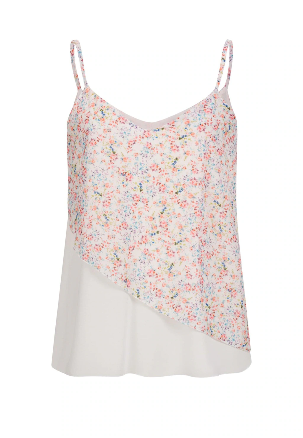 CLOUD 5IVE Muskelshirt "CLOUD 5IVE Chiffon Top 2-lagig V-Neck Blumen Print" günstig online kaufen