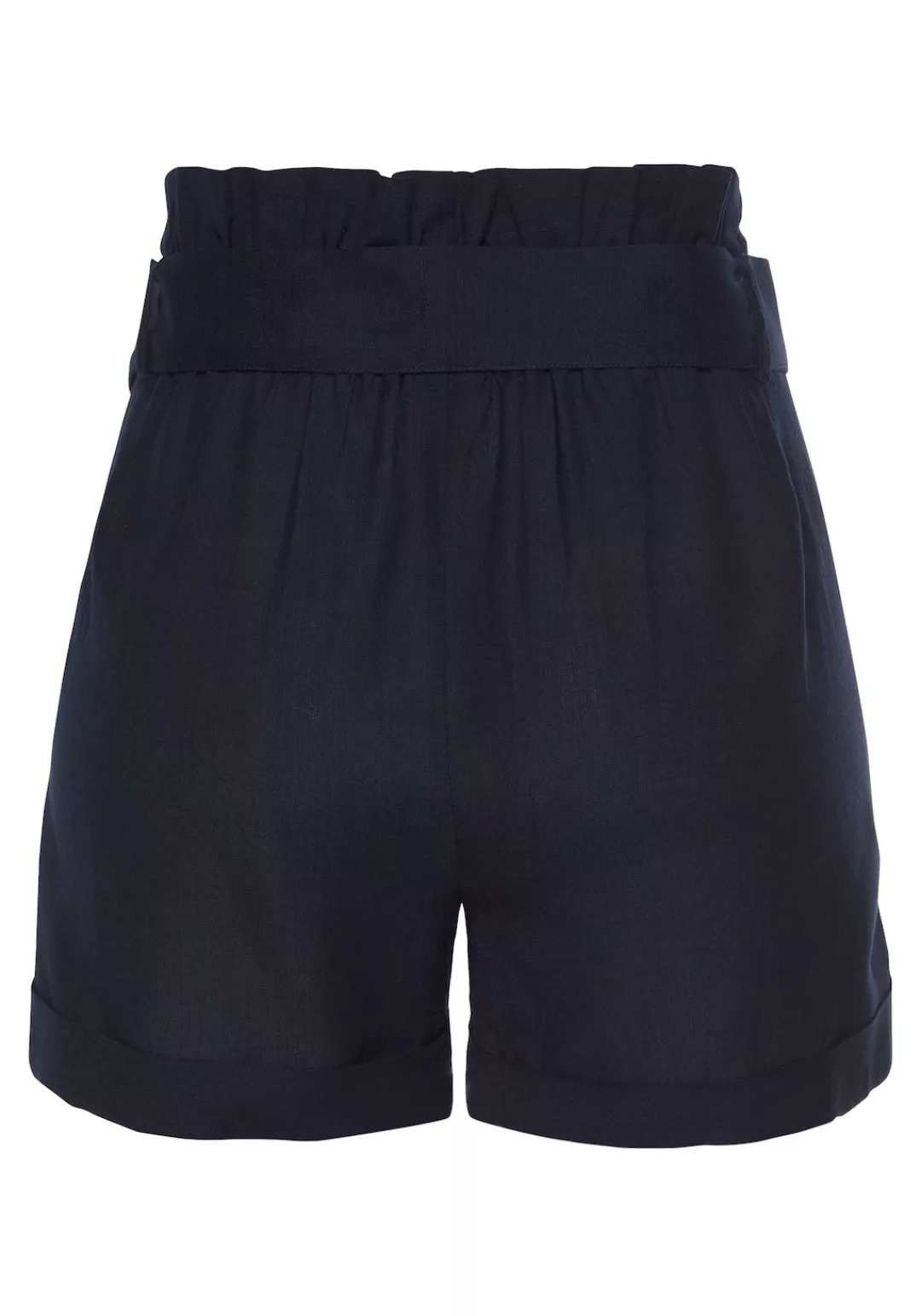 LASCANA Shorts (mit Bindegürtel) in lässiger Leinen-Optik, kurze Hose, Lein günstig online kaufen