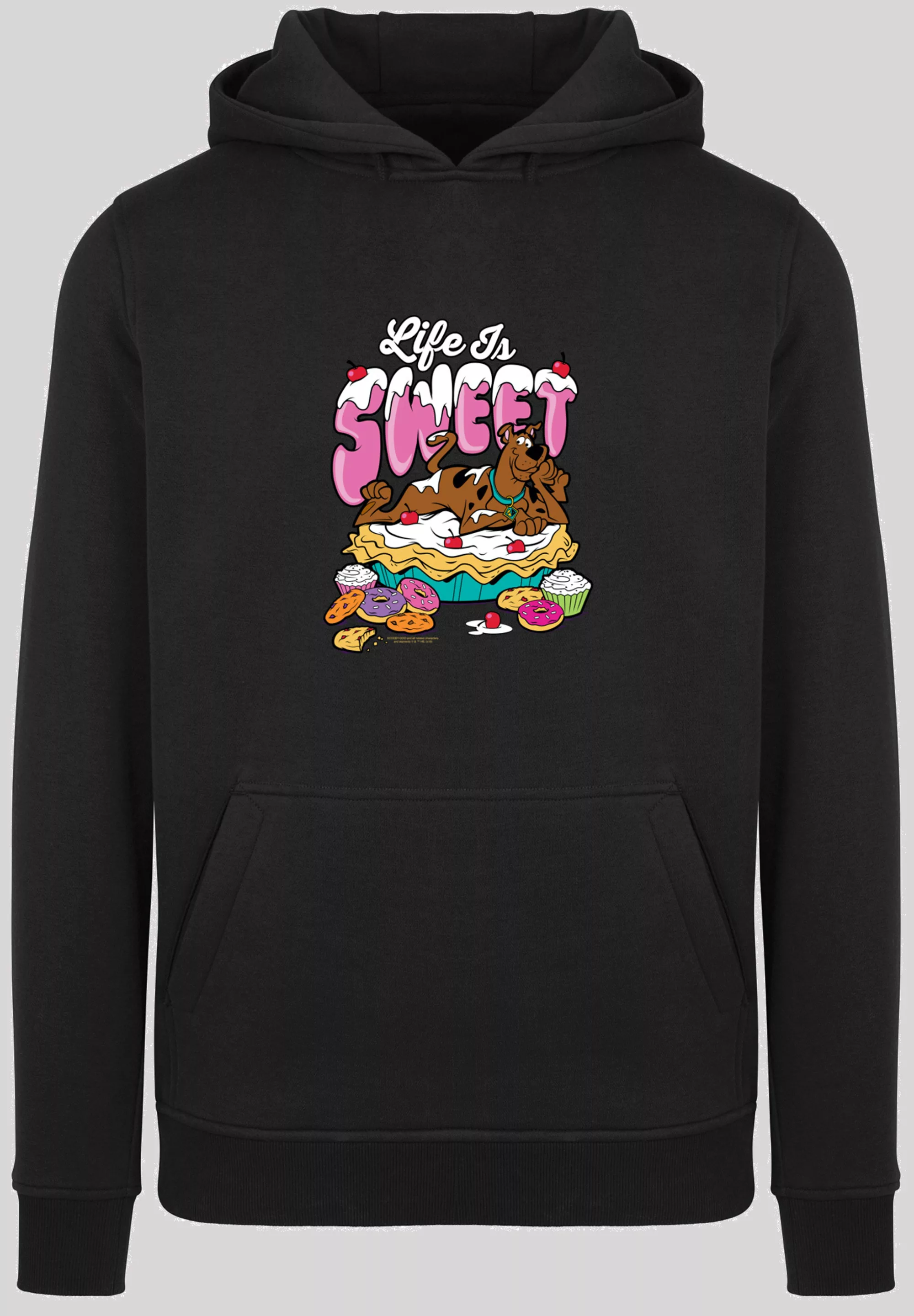 F4NT4STIC Sweatshirt "F4NT4STIC Herren Scooby Doo Life Is Sweet -BLK with H günstig online kaufen