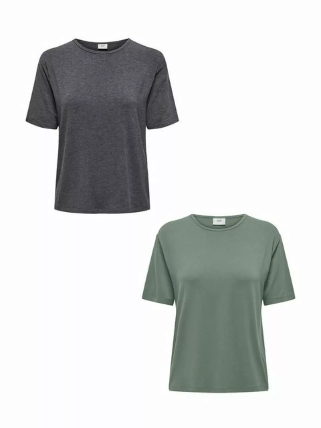 JACQUELINE de YONG T-Shirt T-Shirt 2er-Set Weich Regular Fit Rundhals (2-tl günstig online kaufen