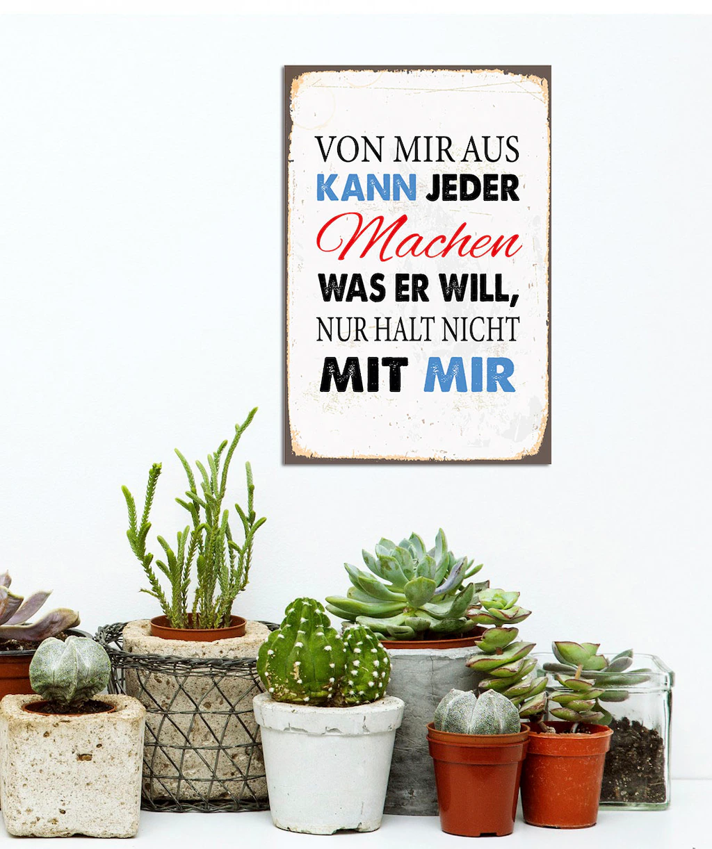 queence Metallbild "nicht mit mir", Schriftzüge-Schriftzug, (1 St.), Stahls günstig online kaufen