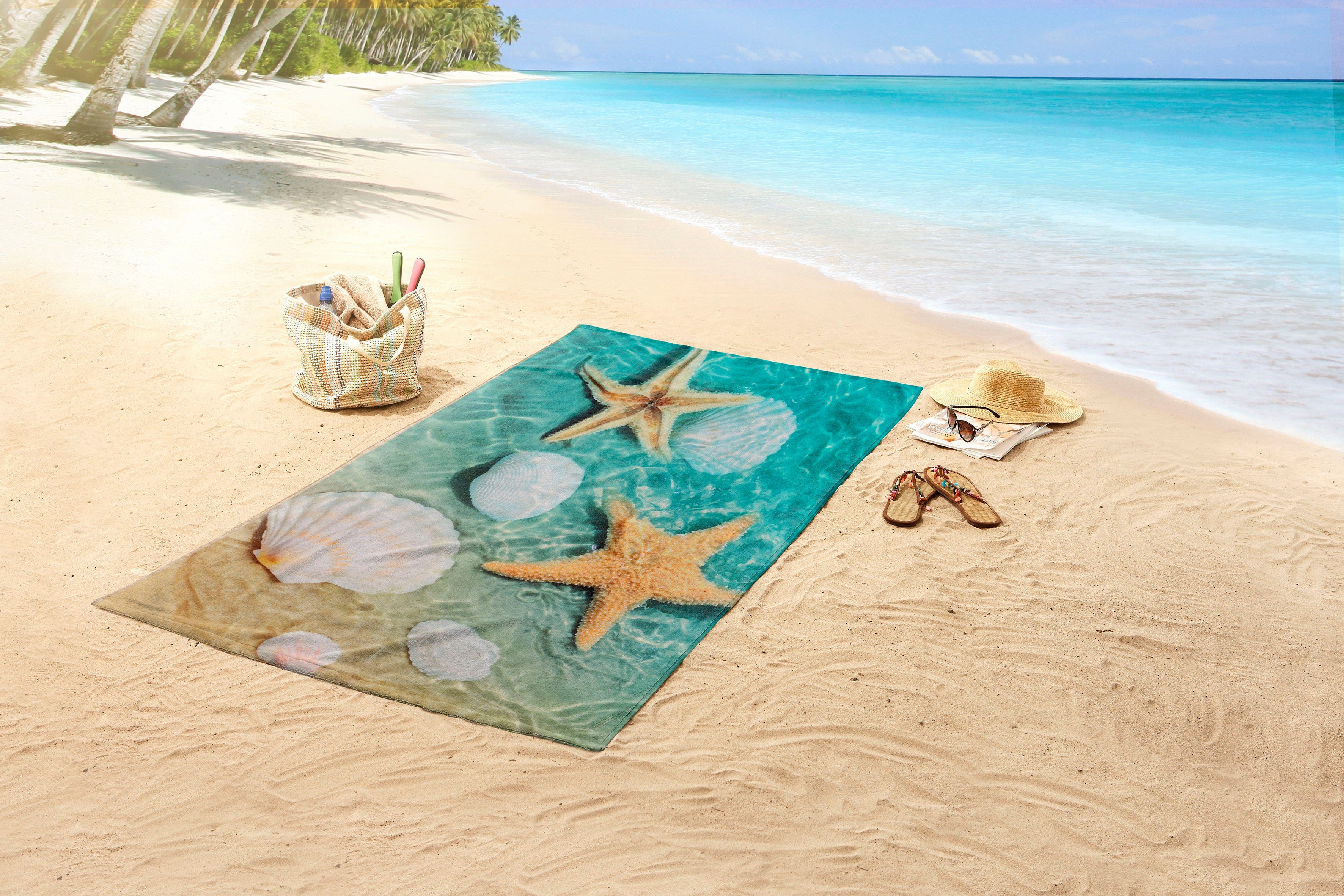 good morning Strandtuch Beachvibe, Microfaser (1-St), günstig online kaufen