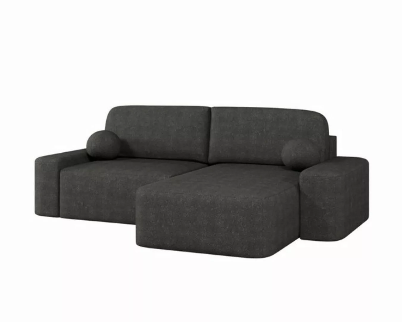 MOEBLO Ecksofa Lisbon aus Bouclé, Ottomane beidseitig montierbar Couch für günstig online kaufen