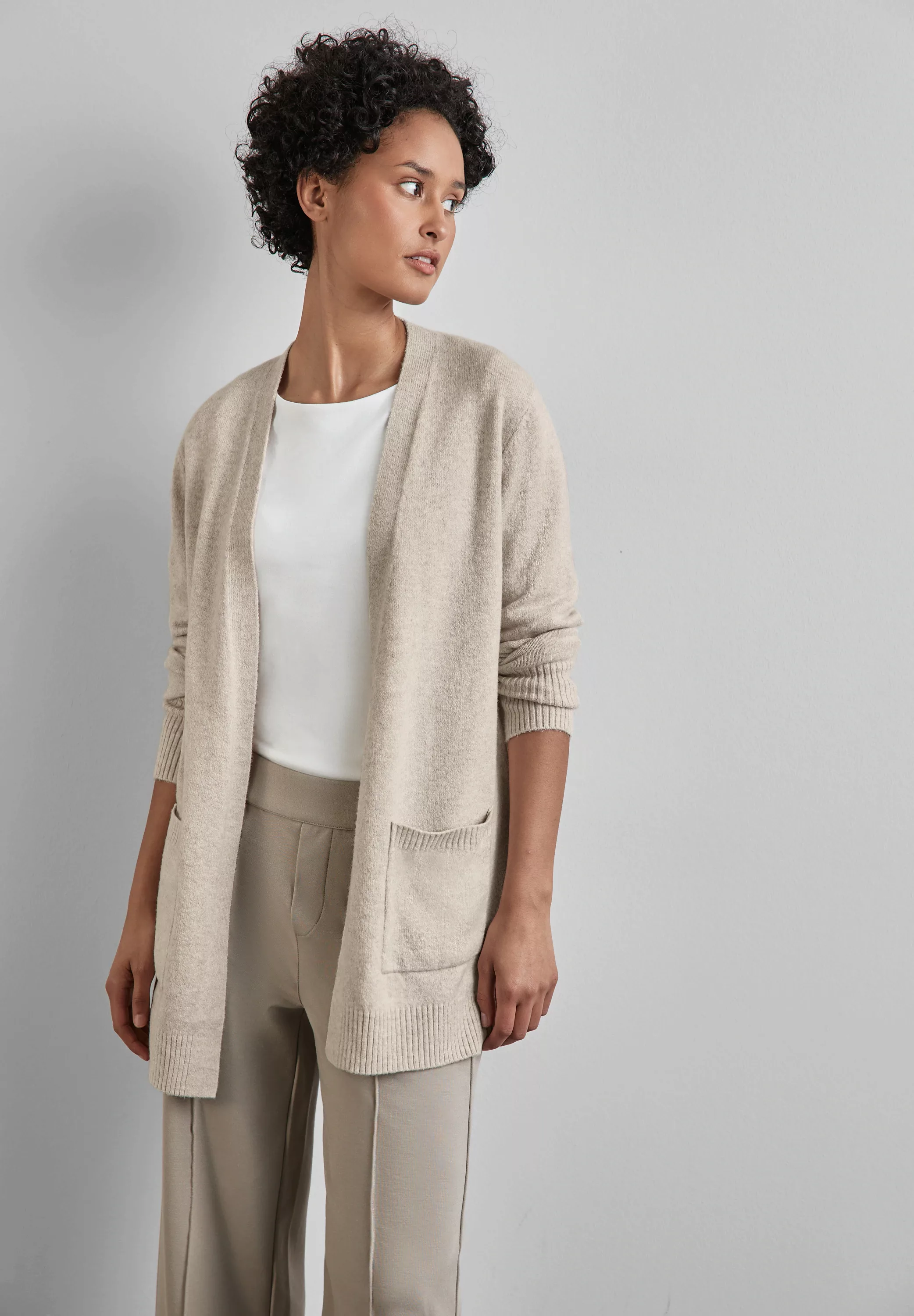 STREET ONE Cardigan, mit Materialmix günstig online kaufen