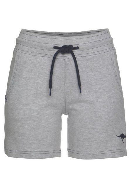 KangaROOS Sweatshorts mit kontrastfarbener Kordel und kleinem Label-Print günstig online kaufen