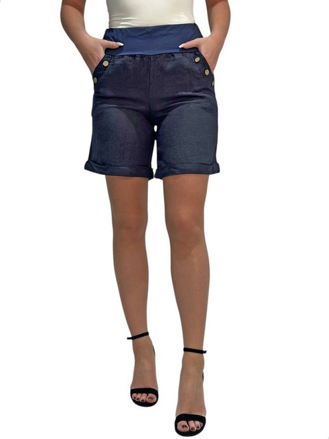 Mississhop Leinenhose 100 % Leinen Damen Shorts Leinenshorts Bermuda kurze günstig online kaufen