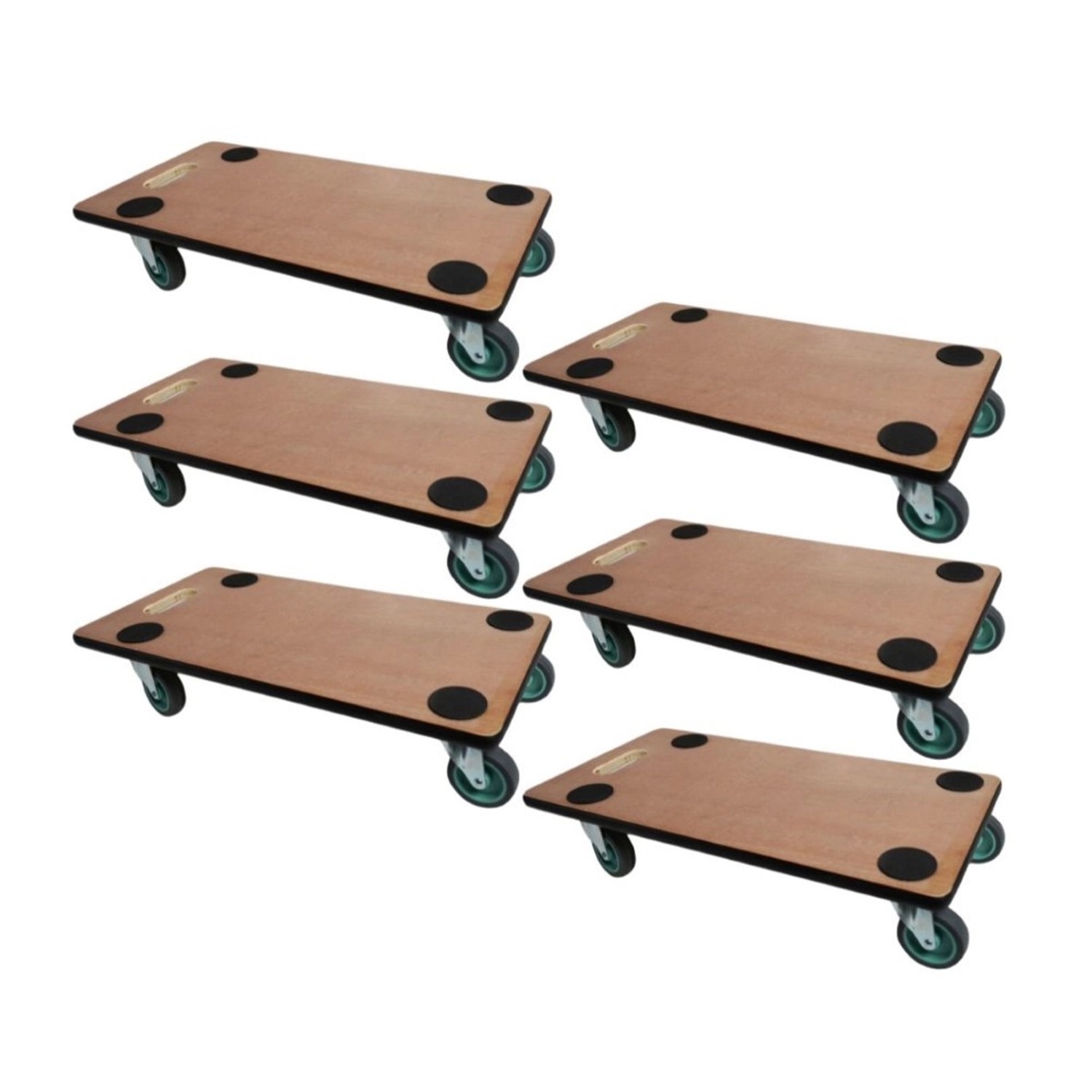 PROREGAL MegaDeal 6x Transportroller 4 Rollen HxBxT 11,5x30x60 cm Traglast günstig online kaufen