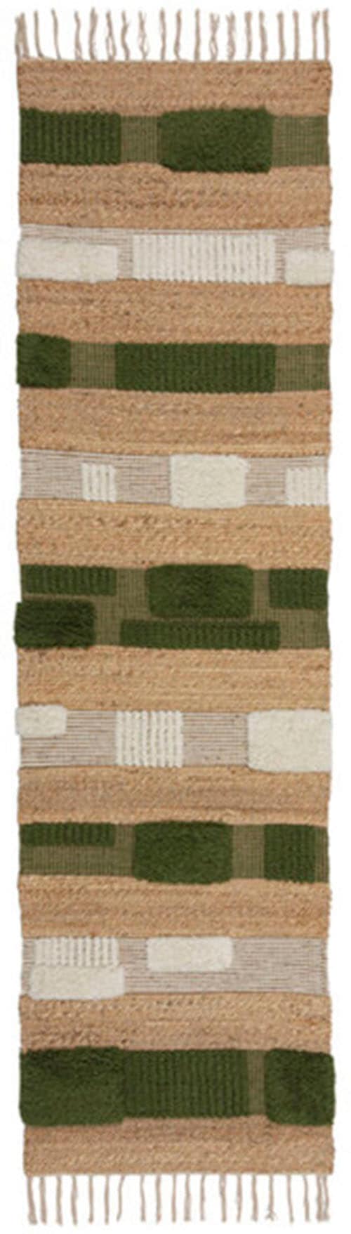 FLAIR RUGS Teppich »MEDINA BLOCKS«, rechteckig, 22 mm Höhe, Jute/-und Wollm günstig online kaufen