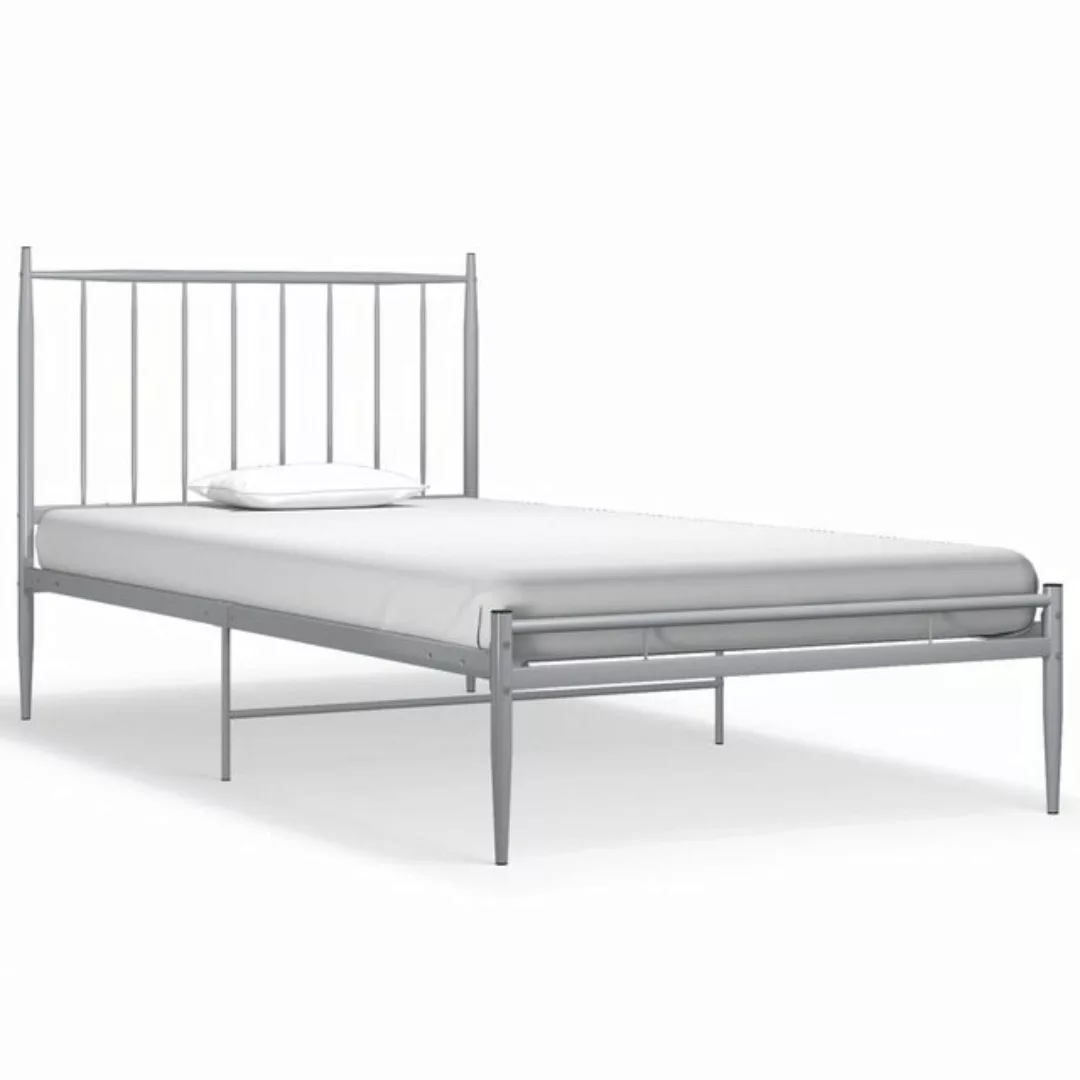 furnicato Bett Grau Metall 90x200 cm günstig online kaufen