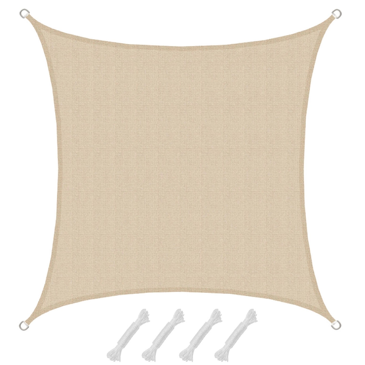 AMANKA Sonnensegel Dahna Ivory 2x2m HDPE beige günstig online kaufen