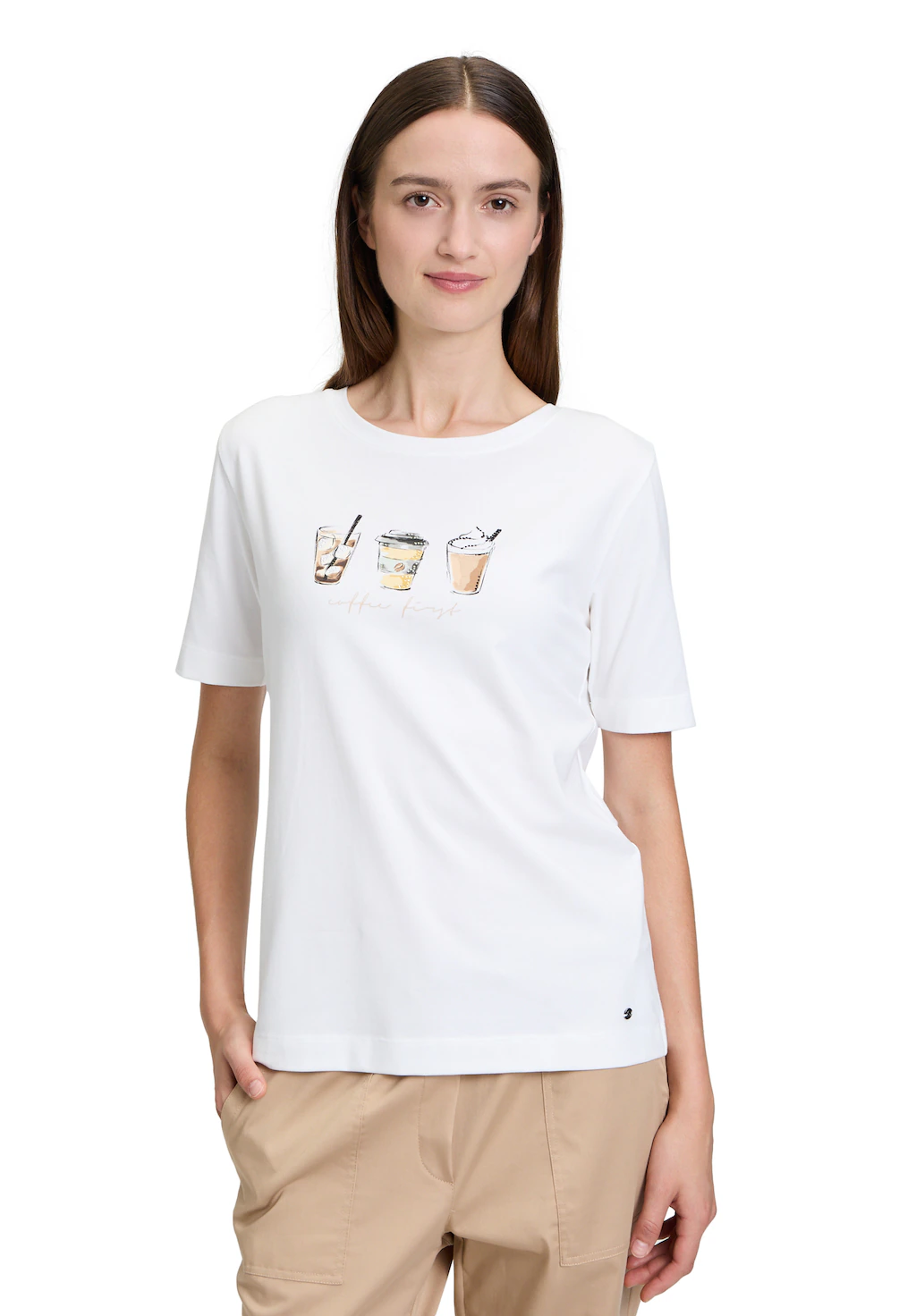 Betty&Co Kurzarmshirt "Betty & Co Damen Casual-Shirt mit Strass", (1 tlg.), günstig online kaufen