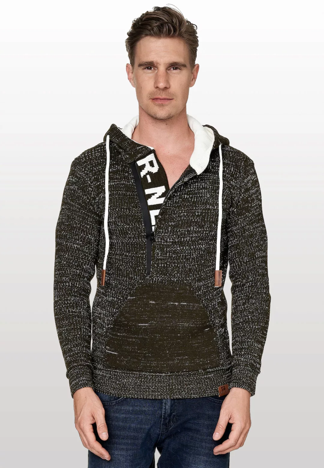 Rusty Neal Kapuzensweatshirt, mit stylischem Ausschnitt günstig online kaufen
