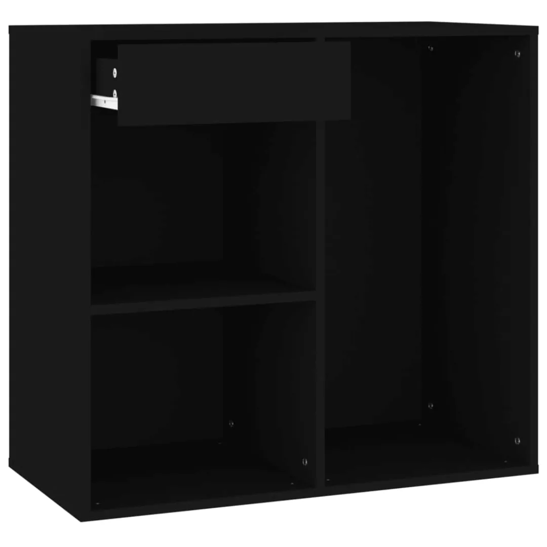 Vidaxl Kosmetikschrank Schwarz 80x40x75 Cm Holzwerkstoff günstig online kaufen