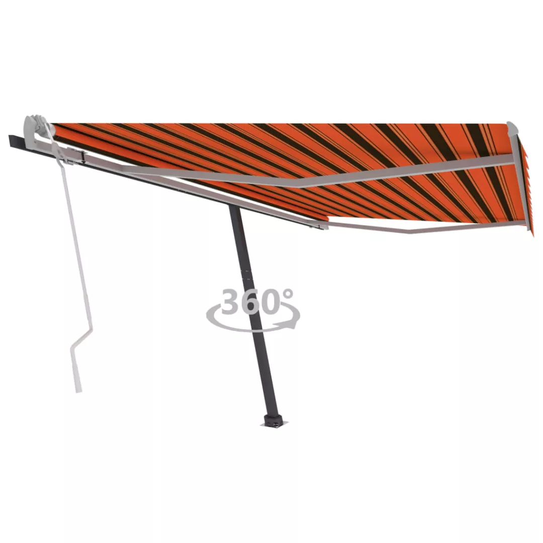 Standmarkise Einziehbar Handbetrieben 400x300 Cm Orange/braun günstig online kaufen