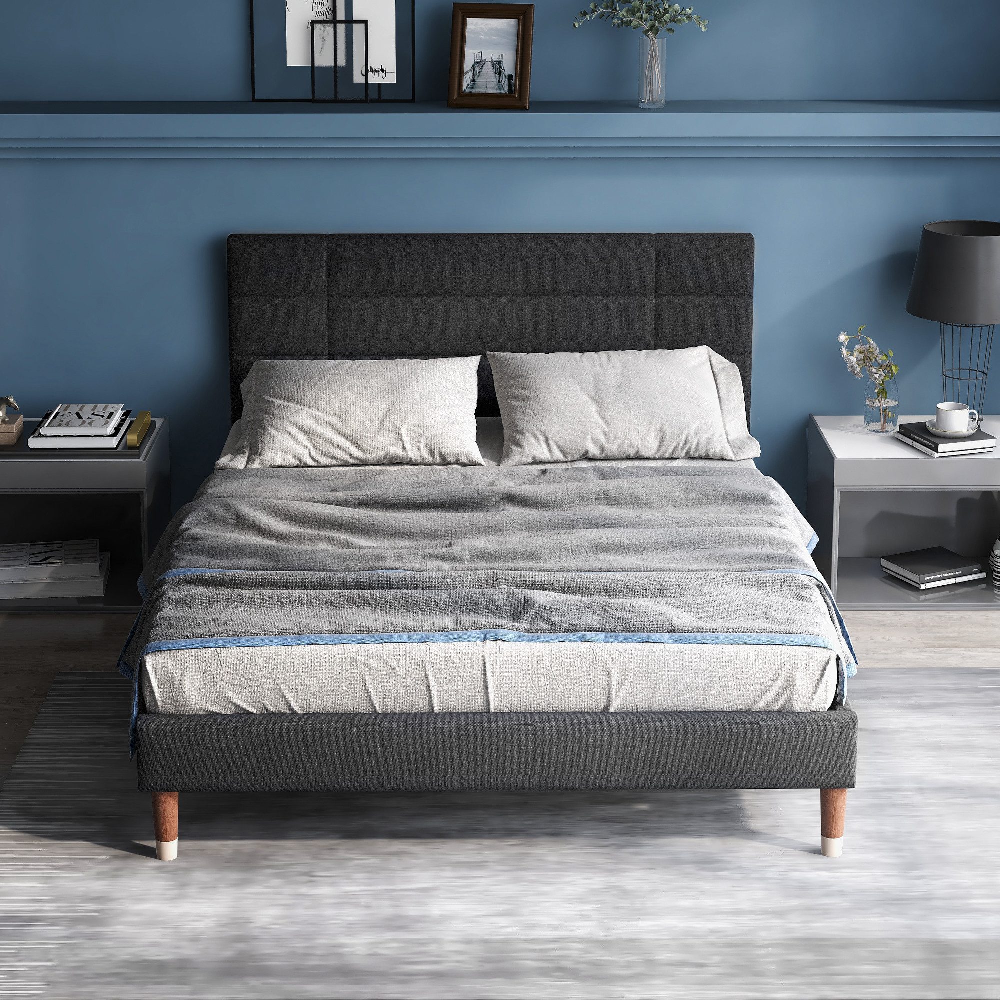 STILVORA Polsterbett 140x200 Doppelbett mit gepolsteres günstig online kaufen