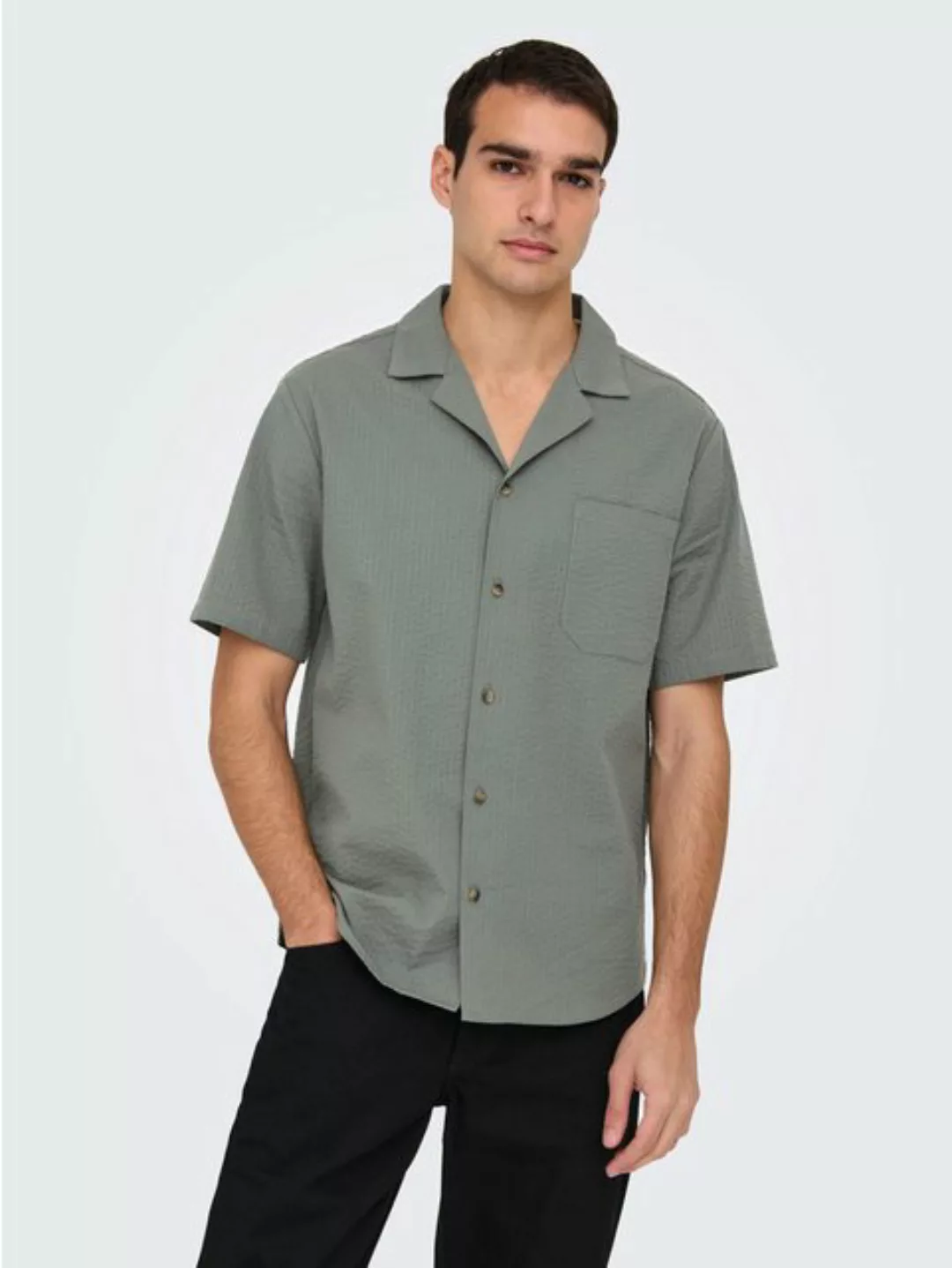 ONLY & SONS Kurzarmhemd ONSEYE RESORT SEERS 0009 SHIRT NOOS günstig online kaufen