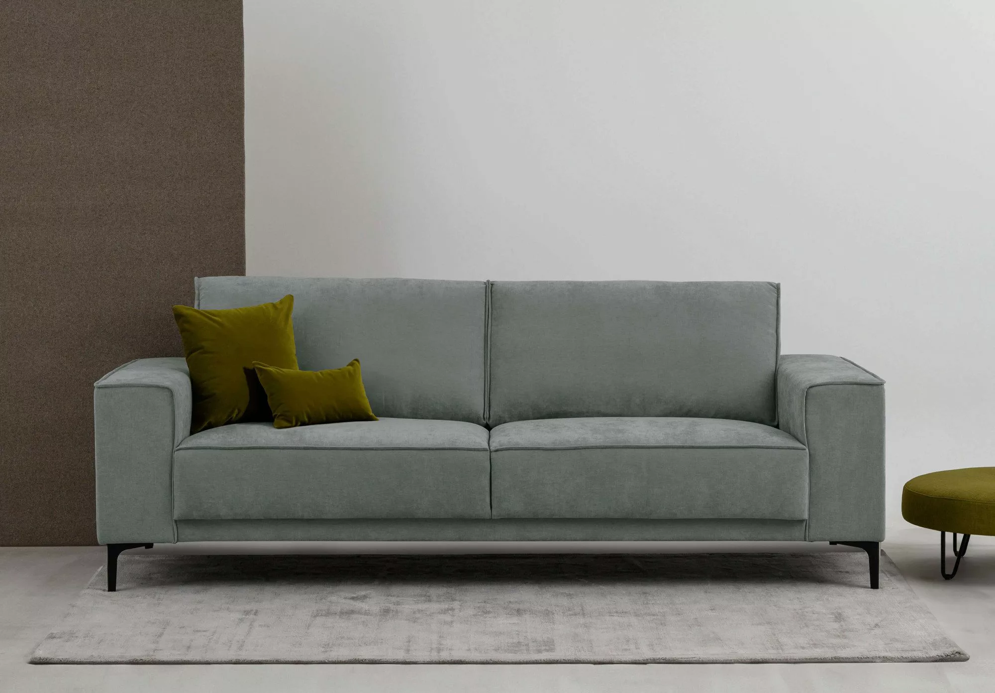 Places of Style 3-Sitzer "3er Sofa Oland, Struktur, Flachgewebe, Luxus-Micr günstig online kaufen