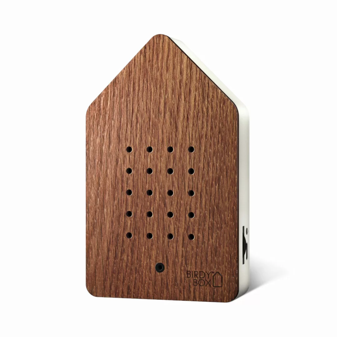 Birdybox Dark Oak Vogelgezwitscher mit Bewegungsmelder dunkle Eiche Akku US günstig online kaufen