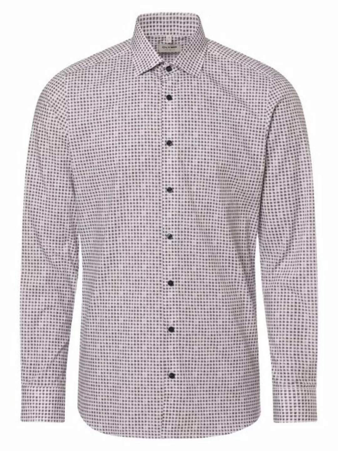 OLYMP Langarmhemd Level 5 stark tailliert Kentkragen Kontrastknöpfe günstig online kaufen