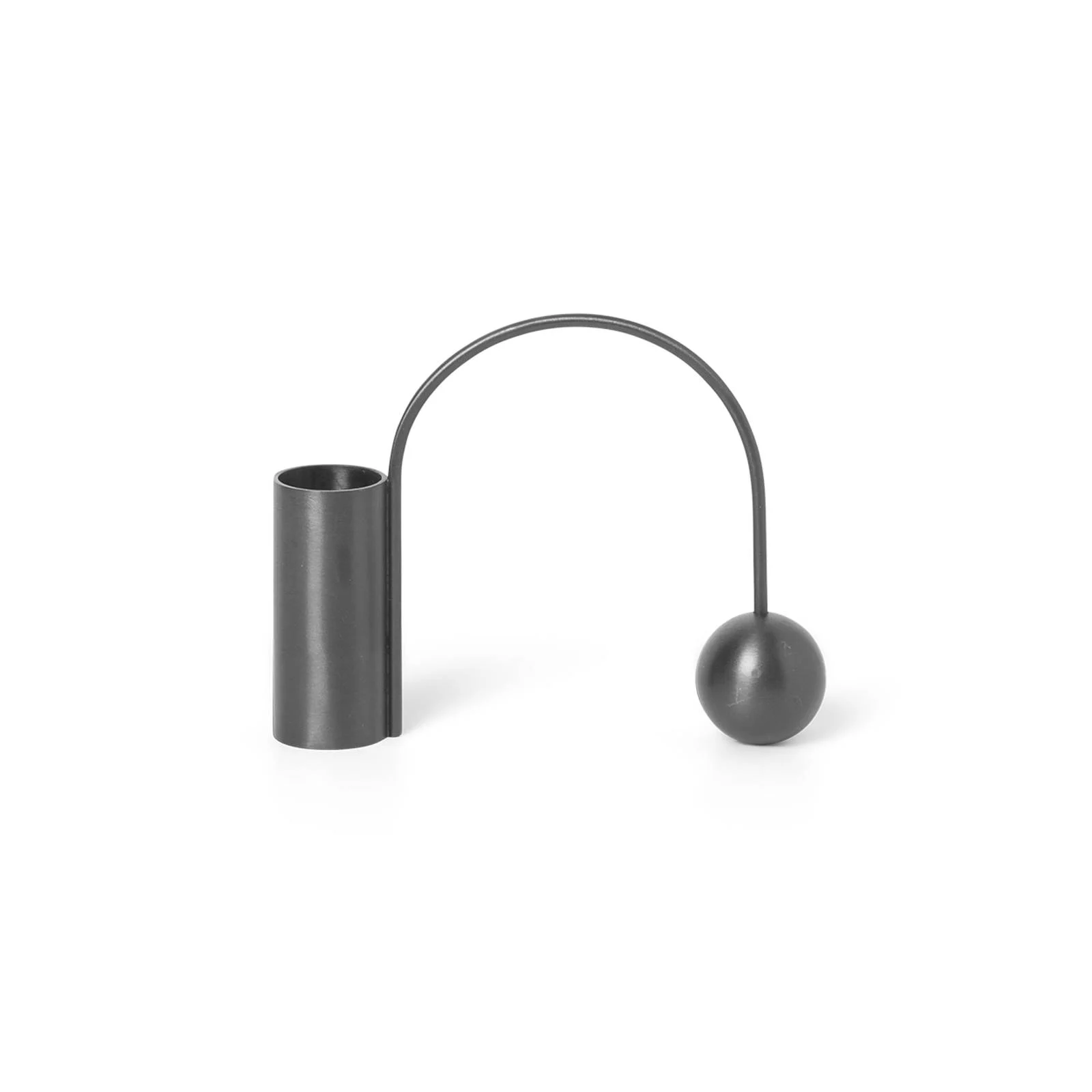 ferm LIVING Kerzenständer Balance, schwarz, Messing, 9,5 cm günstig online kaufen