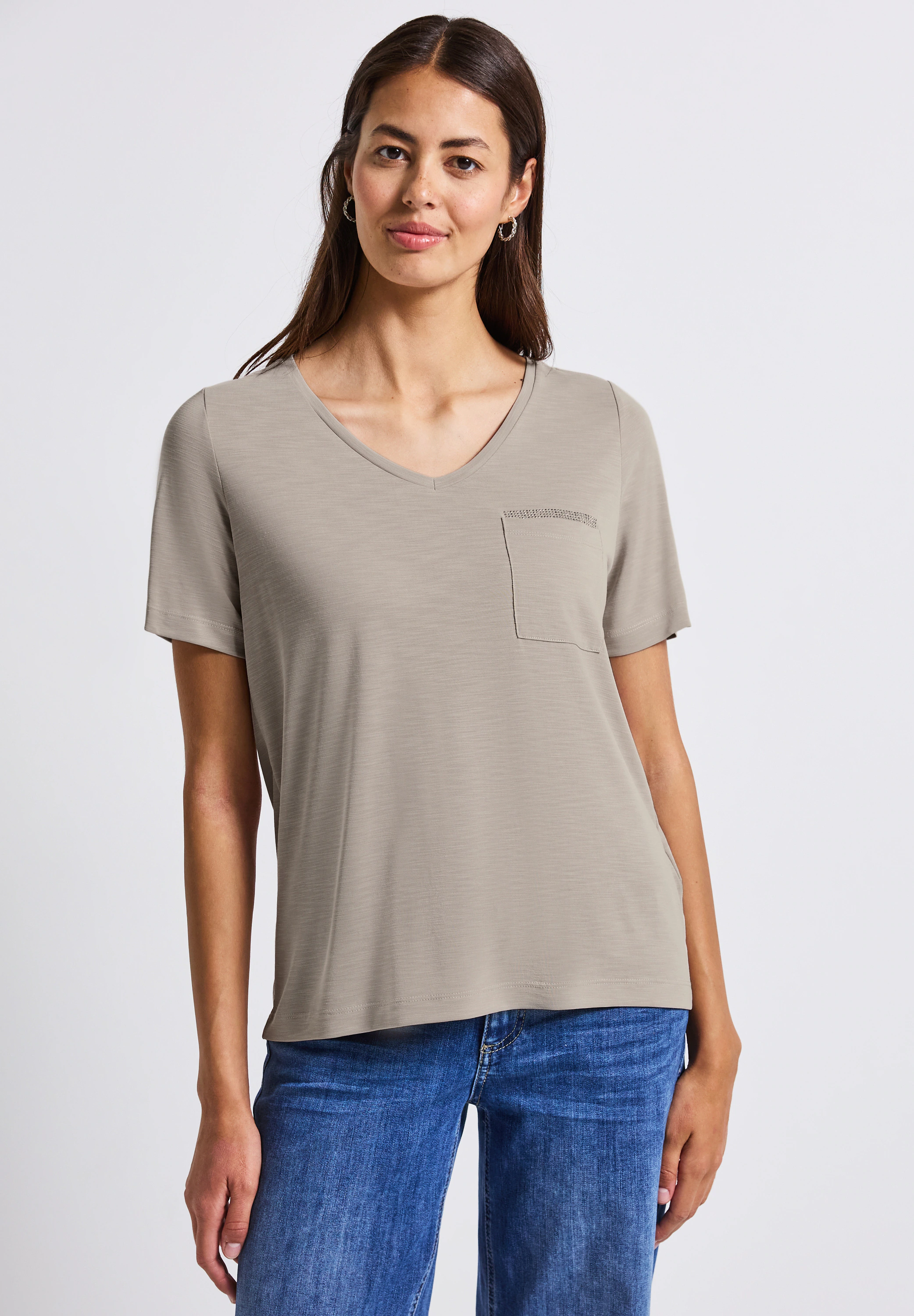 STREET ONE T-Shirt, mit Brusttasche günstig online kaufen
