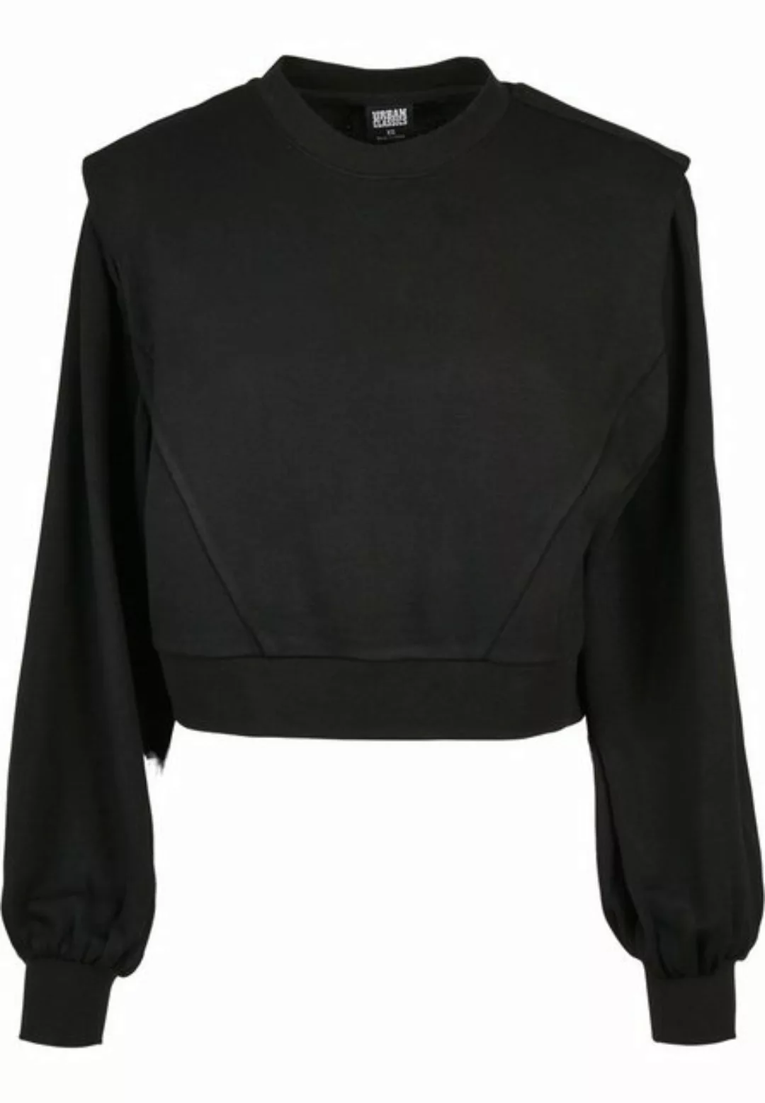 URBAN CLASSICS Sweater Damen Ladies Padded Shoulder Modal Terry Crewneck (1 günstig online kaufen