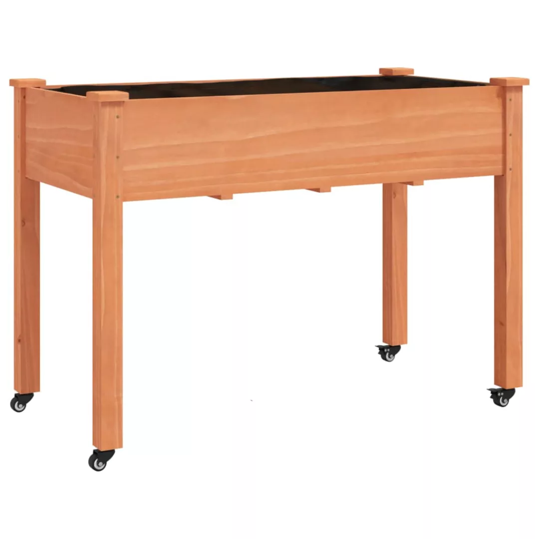 Vidaxl Pflanzkübel Mit Einsatz Und Rollen Braun 118x59x80cm Tannenholz günstig online kaufen