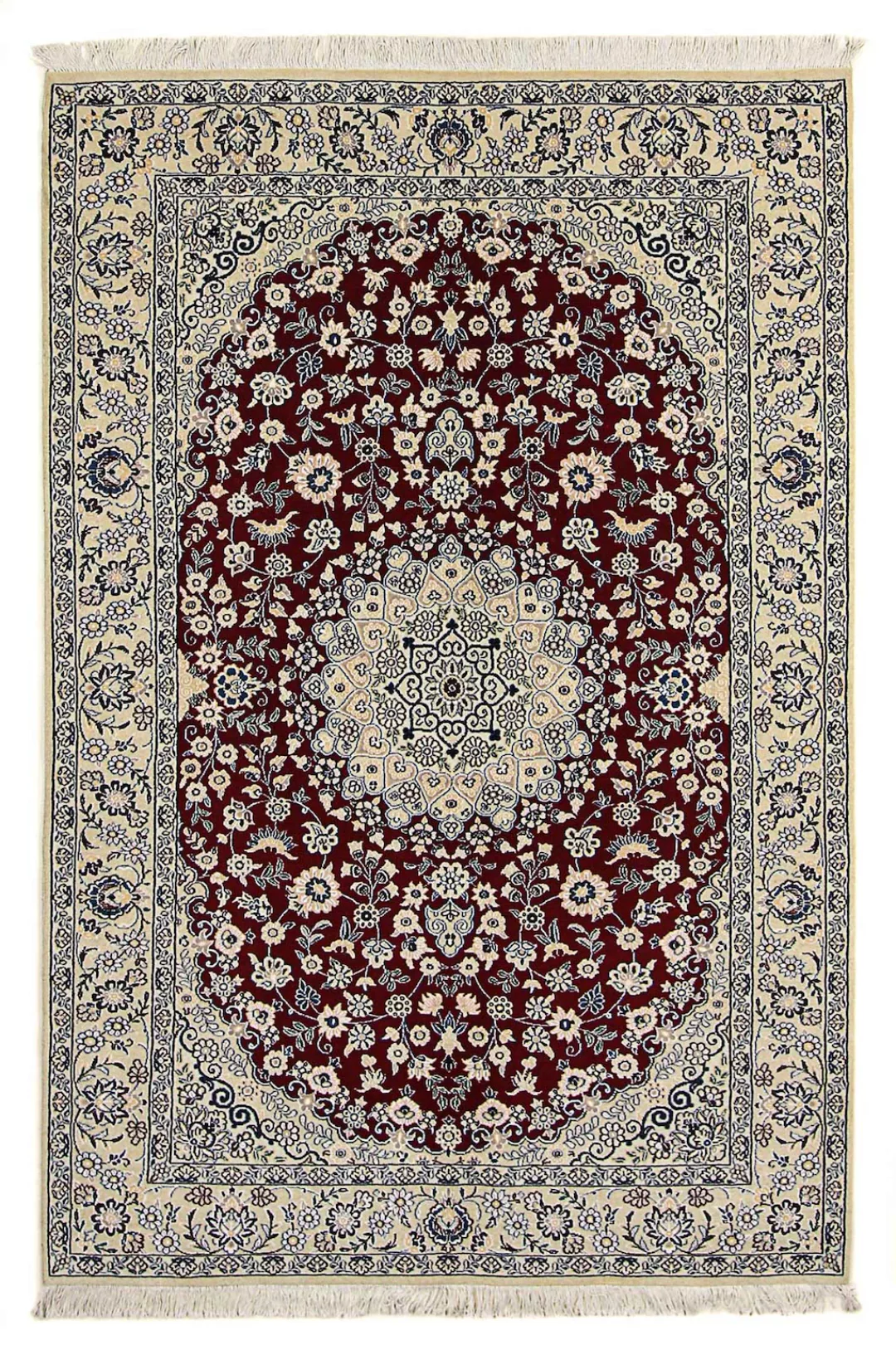 morgenland Orientteppich »Perser - Nain - Royal - 218 x 156 cm - dunkelrot« günstig online kaufen