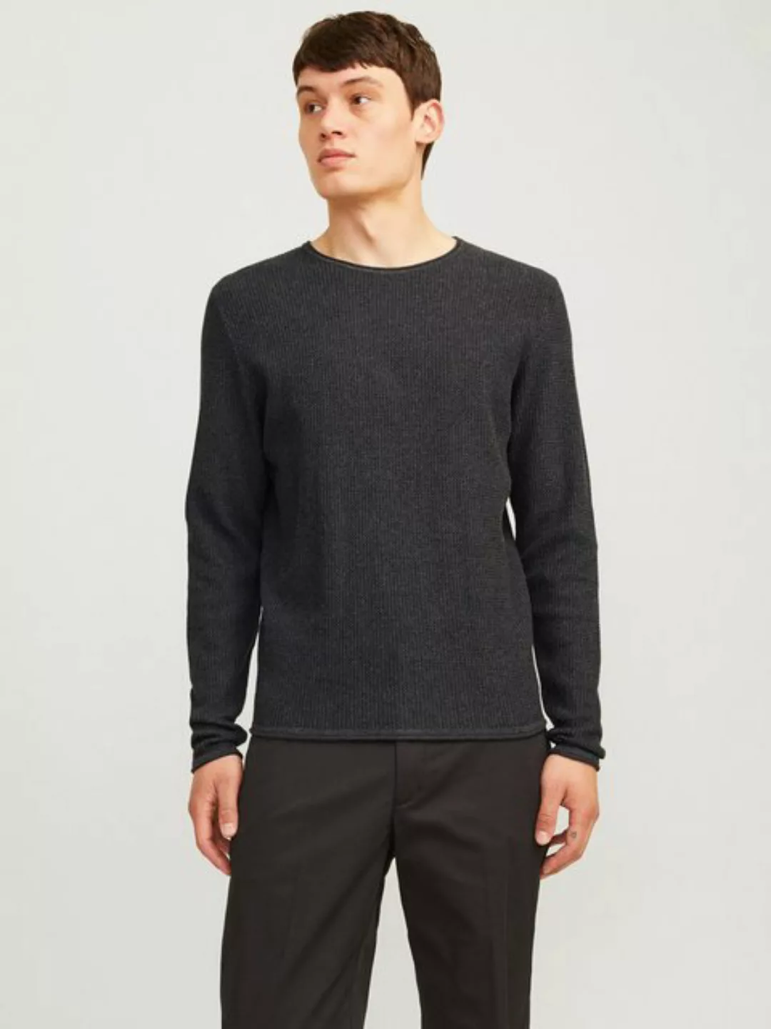 Jack & Jones Rundhalspullover JJECOOPER KNIT CREW NECK NOOS in Strick Optik günstig online kaufen