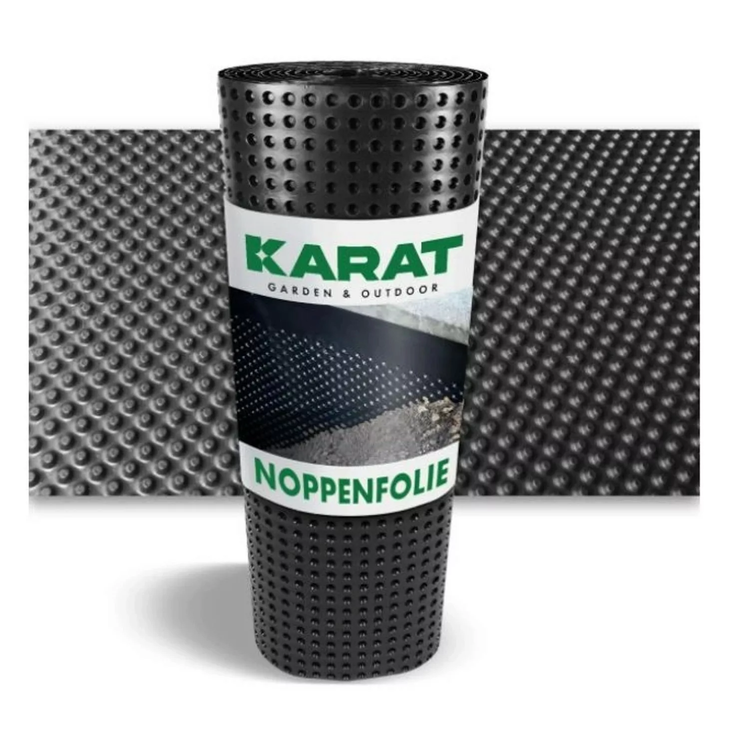 KARAT Noppenfolie Robuster Schutz für Garten und Bau Schwarz 50 x 250 cm günstig online kaufen