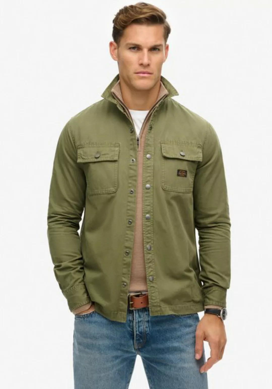 Superdry Langarmhemd Organic Cotton Canvas Workwear Overshirt günstig online kaufen