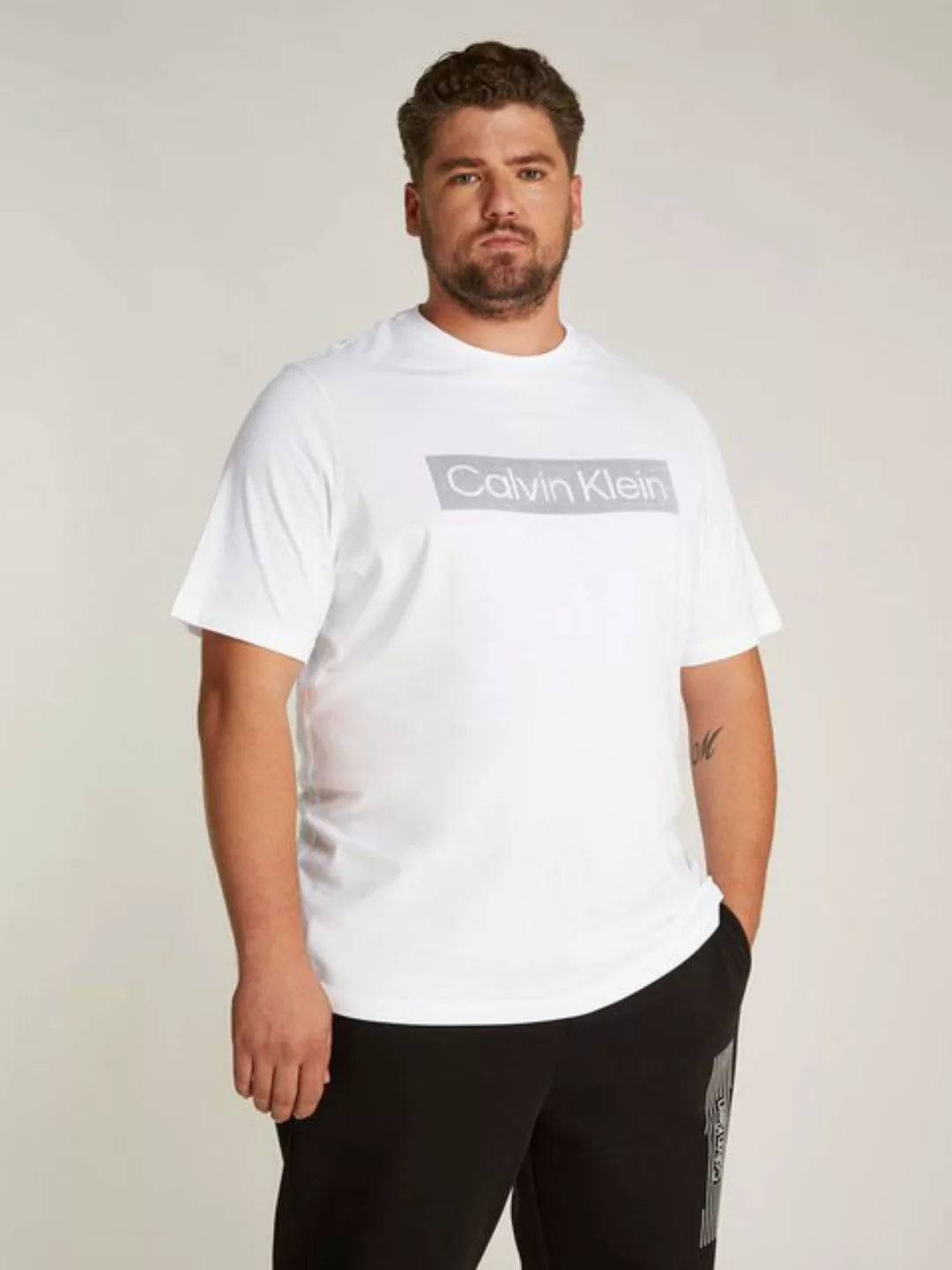 Calvin Klein Big&Tall T-Shirt BT_BOX STRIPED LOGO T-SHIRT in Großen Größen günstig online kaufen