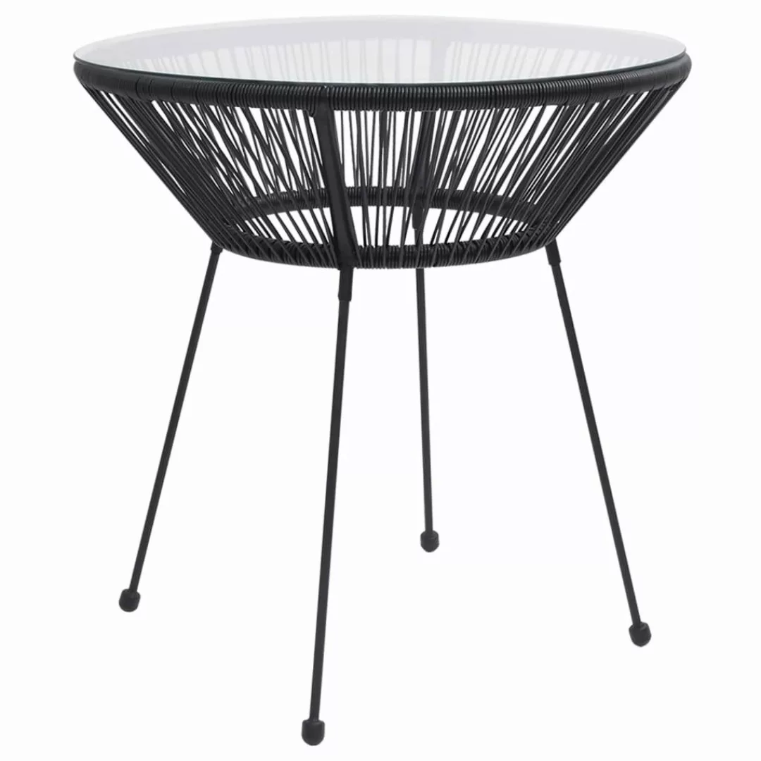 vidaXL Gartentisch Garten-Esstisch Schwarz Ø70x74 cm günstig online kaufen