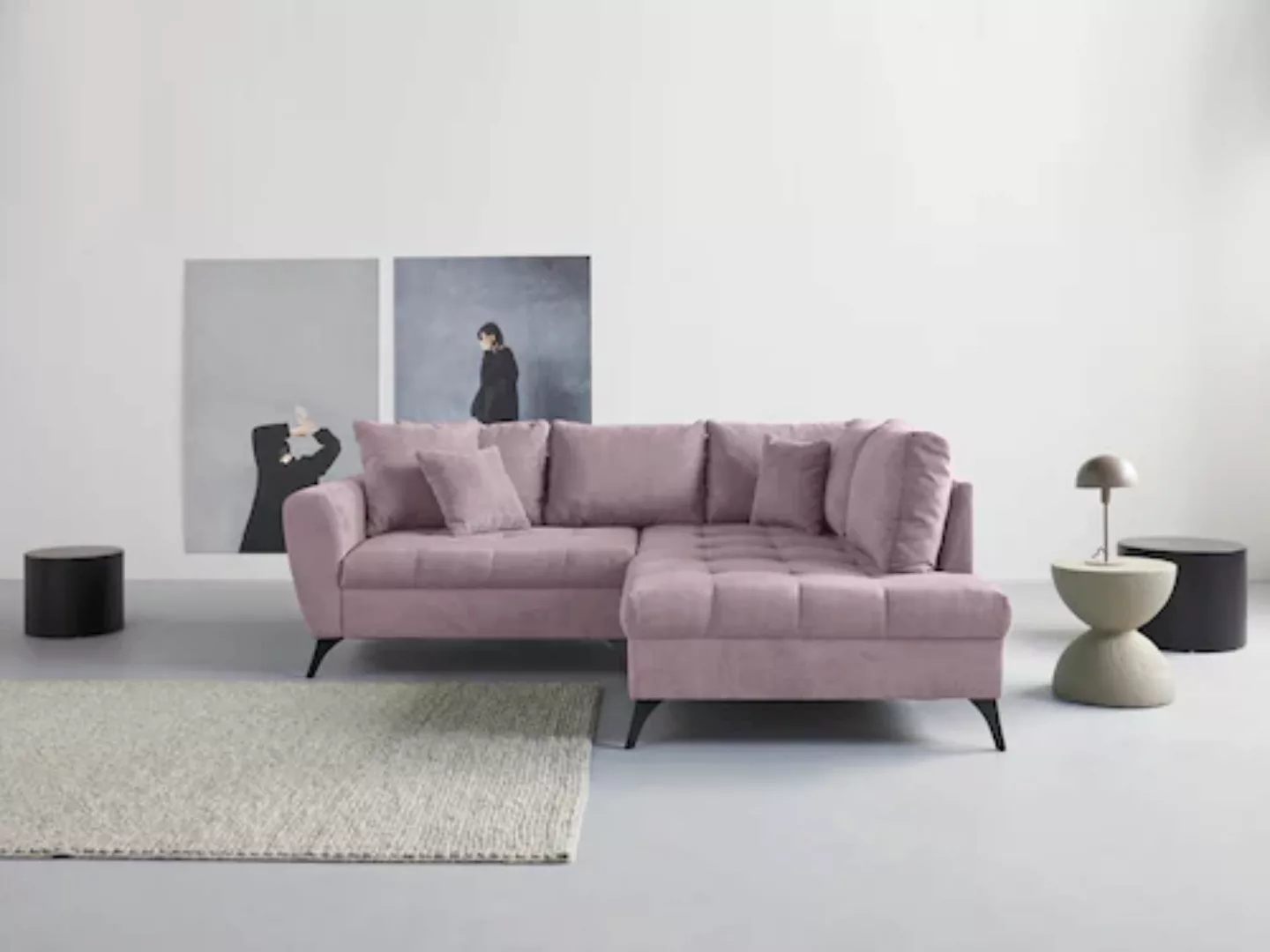 INOSIGN Ecksofa "Lörby L-Form", Belastbarkeit bis 140kg pro Sitzplatz, auch günstig online kaufen